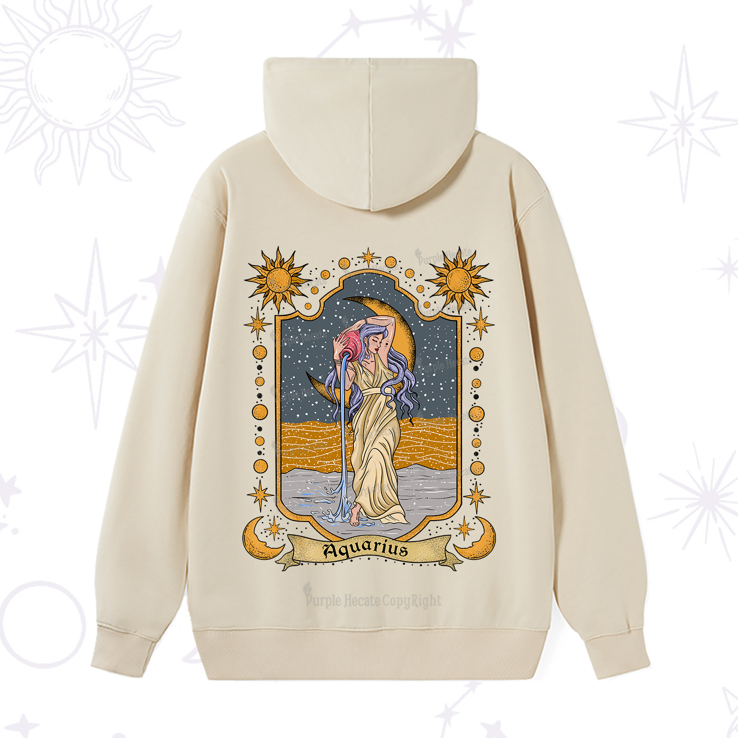 Purplehecate Aquarius Zodiac Hoodie