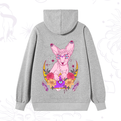 Purplehecate Moon Phase Cat Hoodie