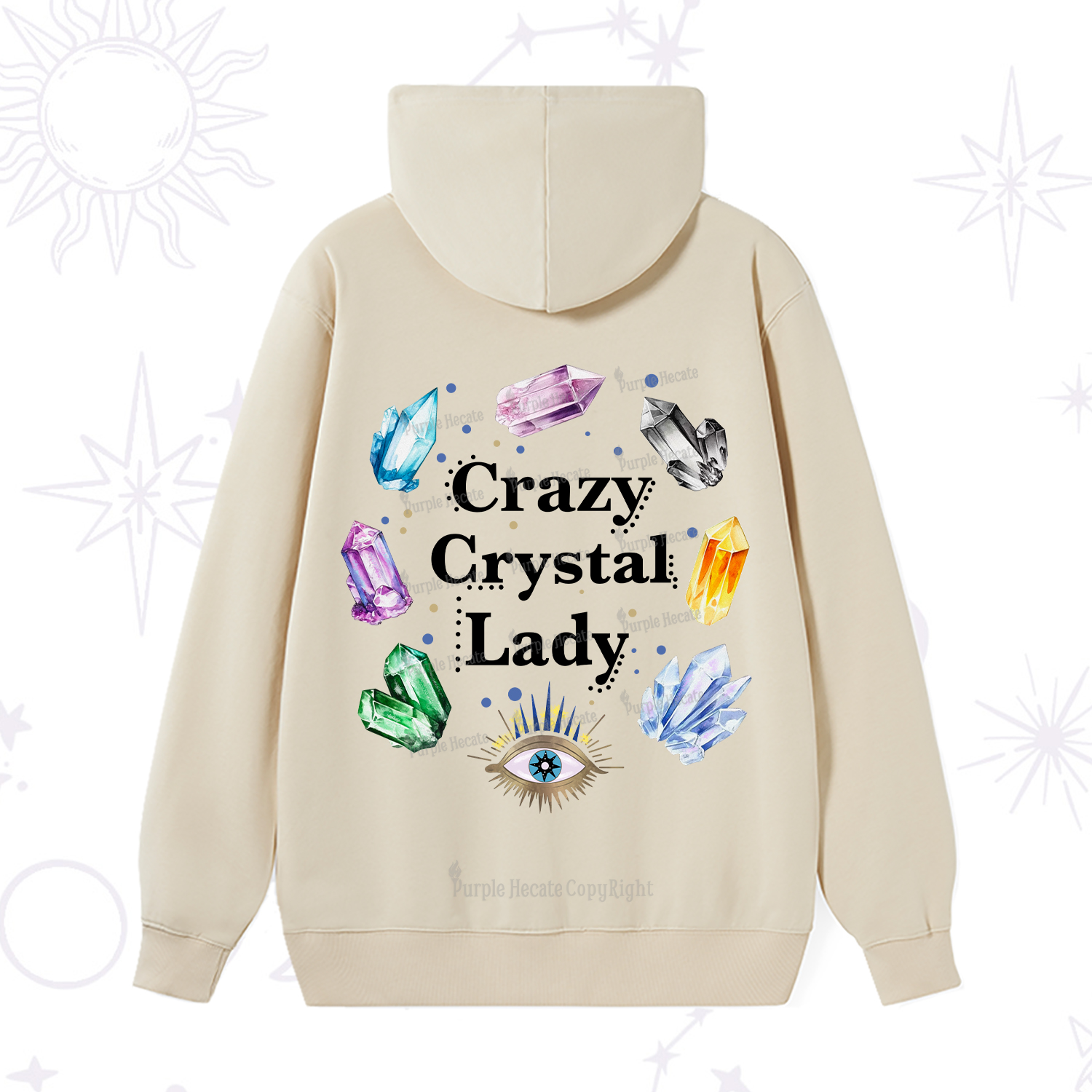 Purplehecate Crazy Crystal Lady Hoodie