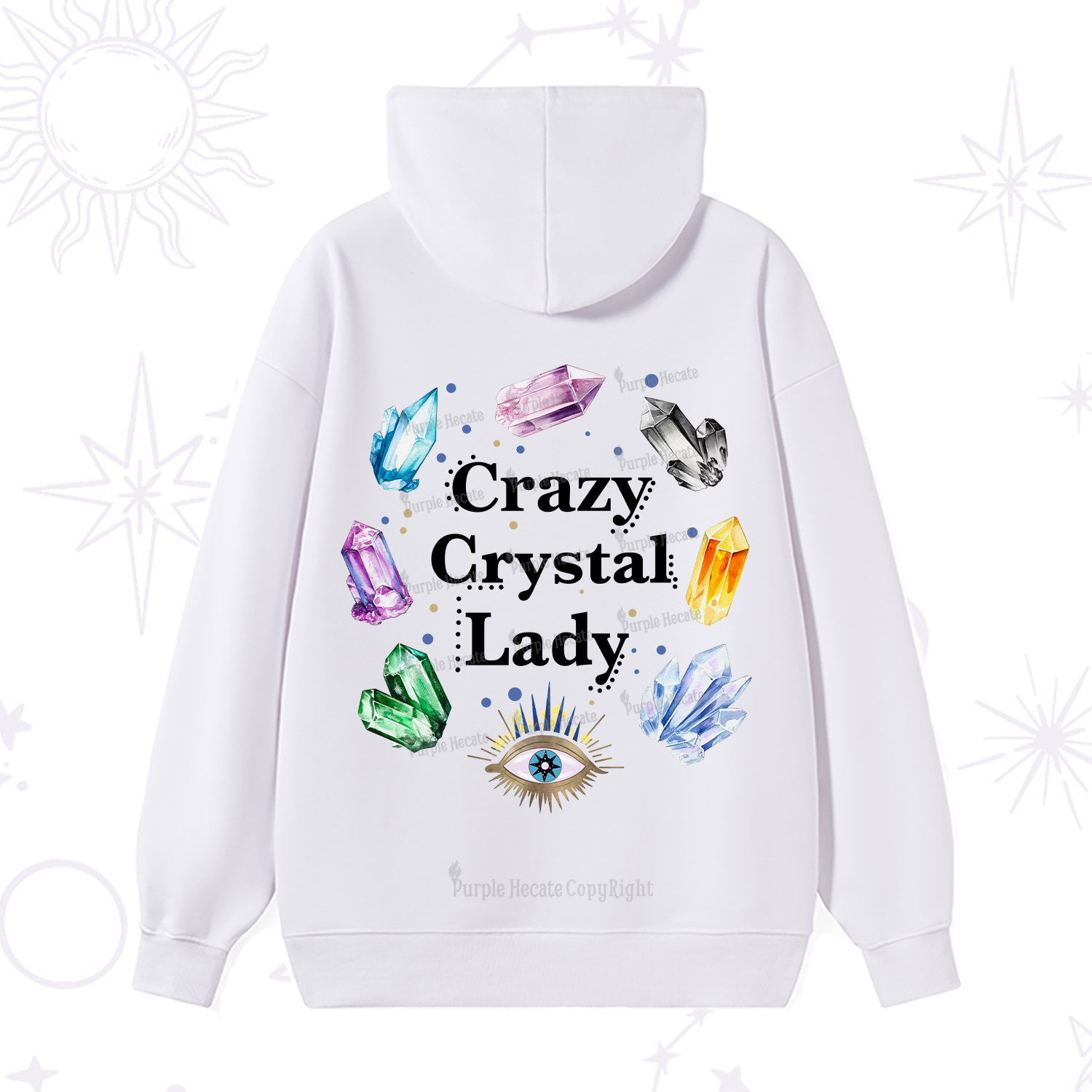 Purplehecate Crazy Crystal Lady Hoodie