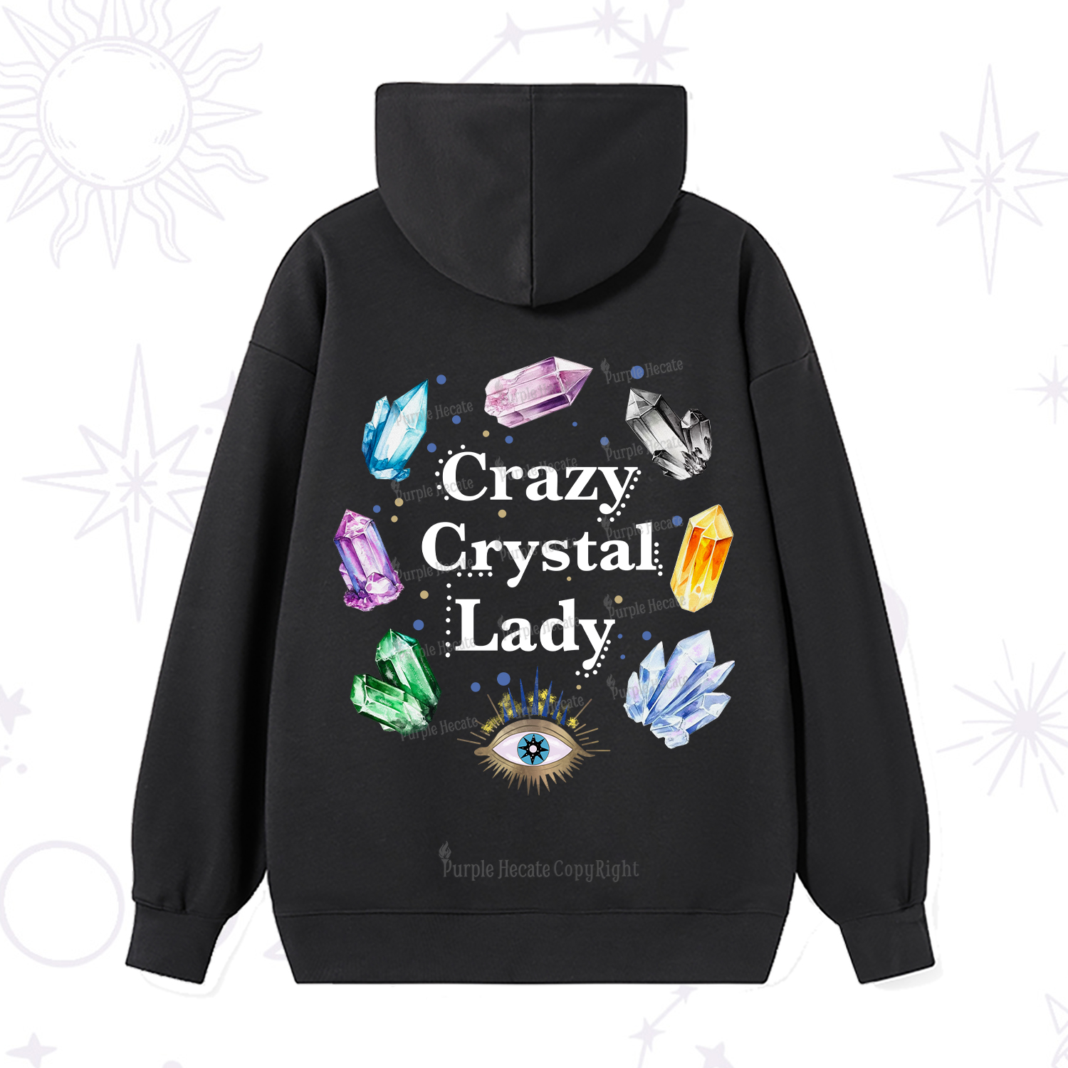 Purplehecate Crazy Crystal Lady Hoodie