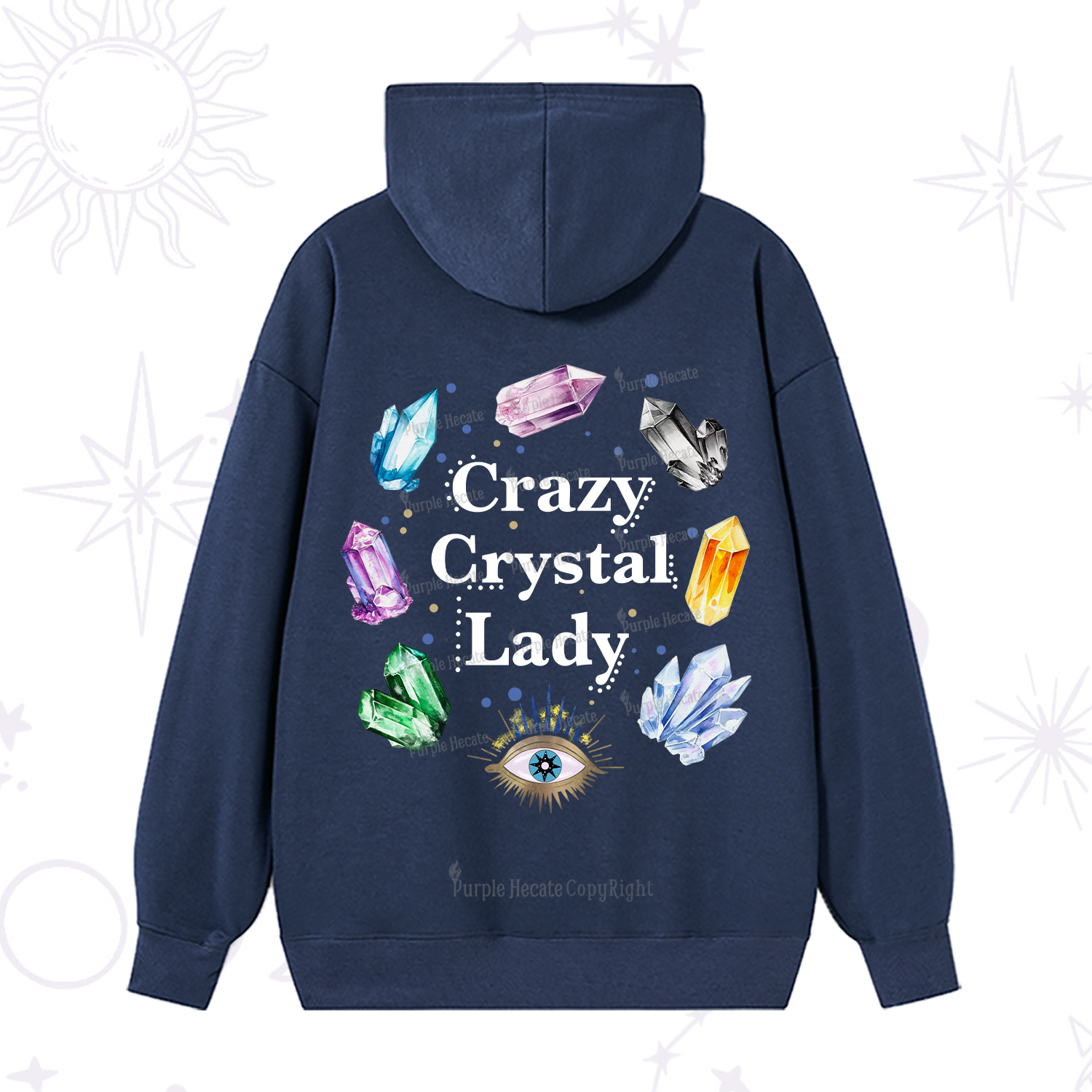 Purplehecate Crazy Crystal Lady Hoodie