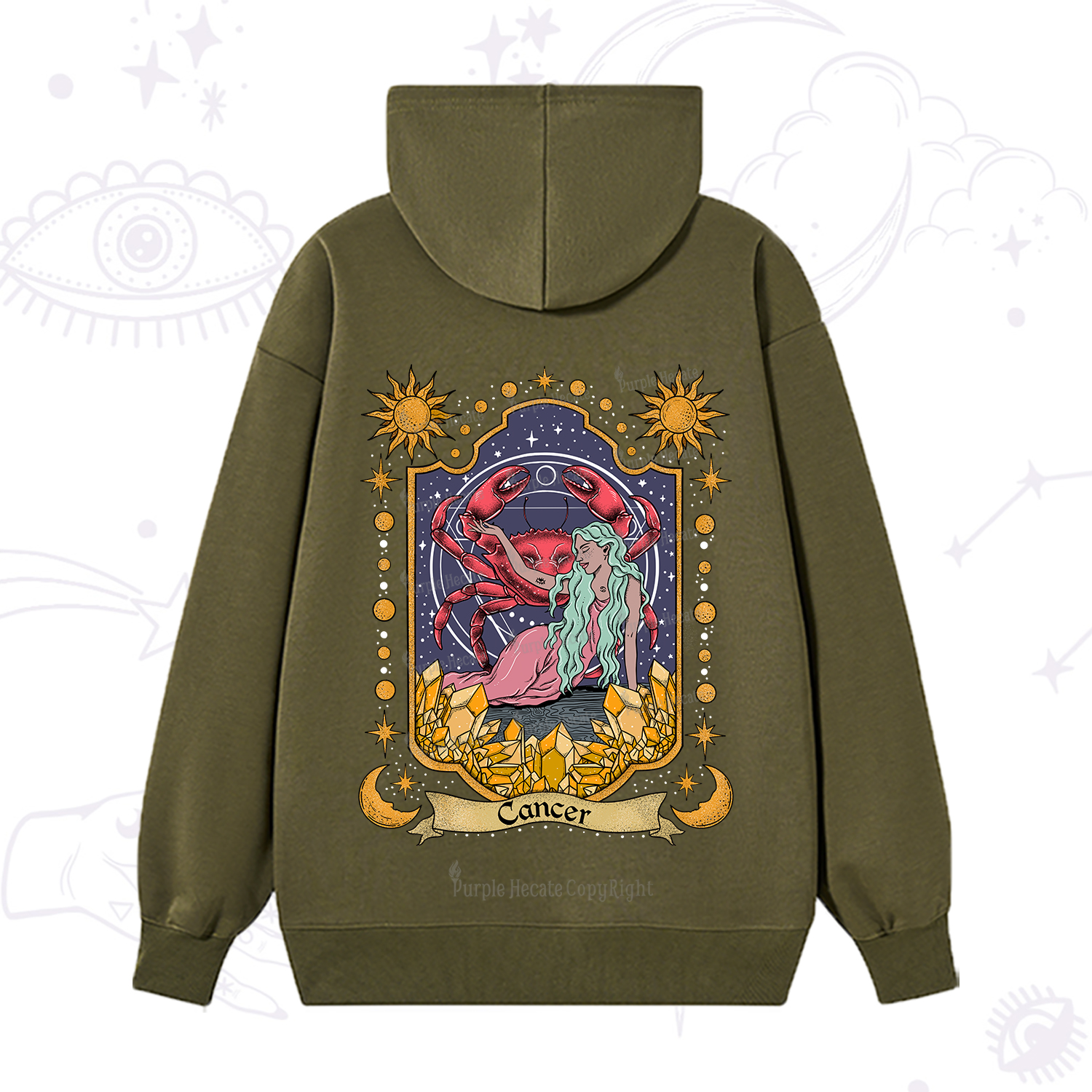 Purplehecate Cancer Zodiac Hoodie