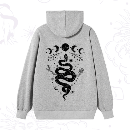 Purplehecate Snake And Moon Phase Comfort Hoodie