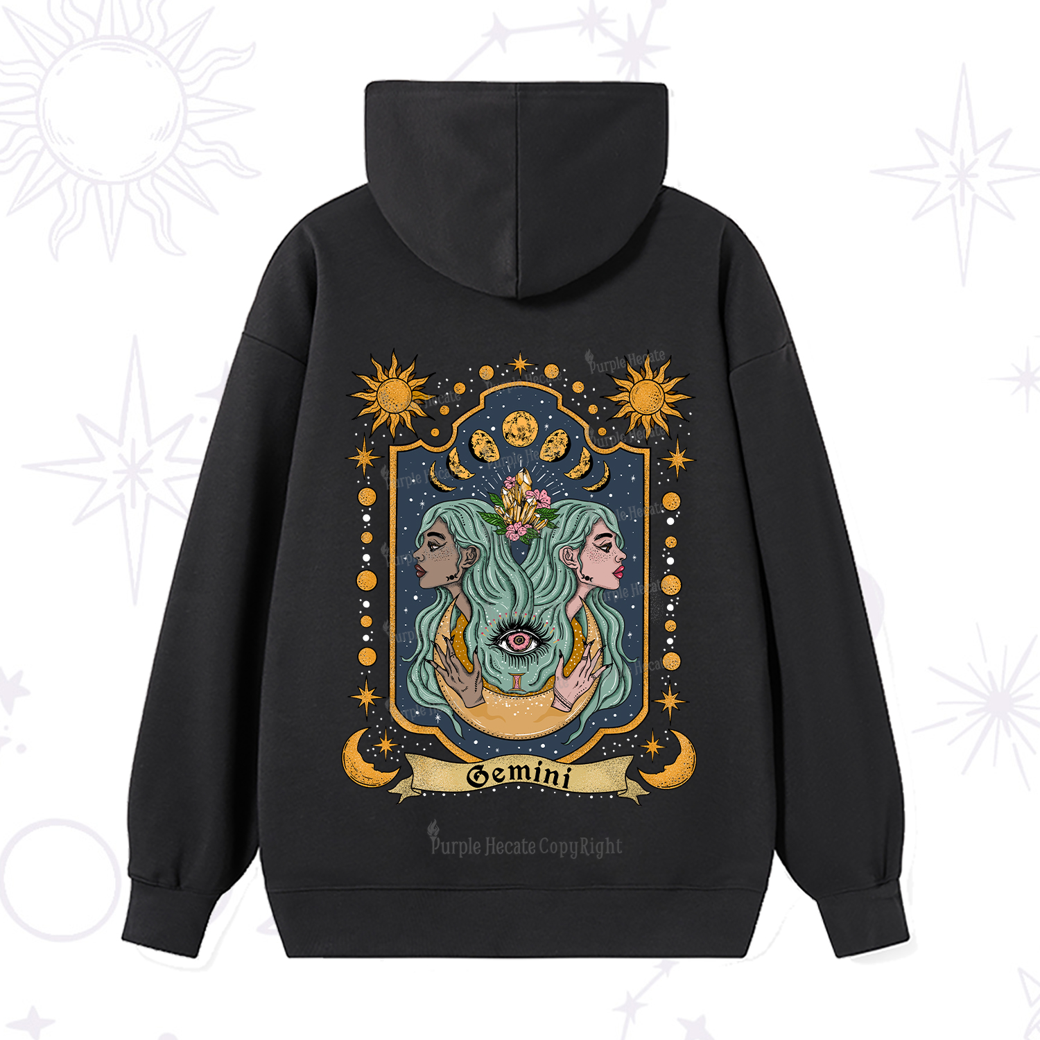 Purplehecate Gemini Zodiac Hoodie