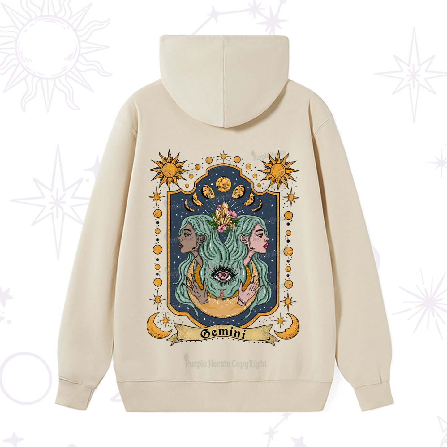 Purplehecate Gemini Zodiac Hoodie