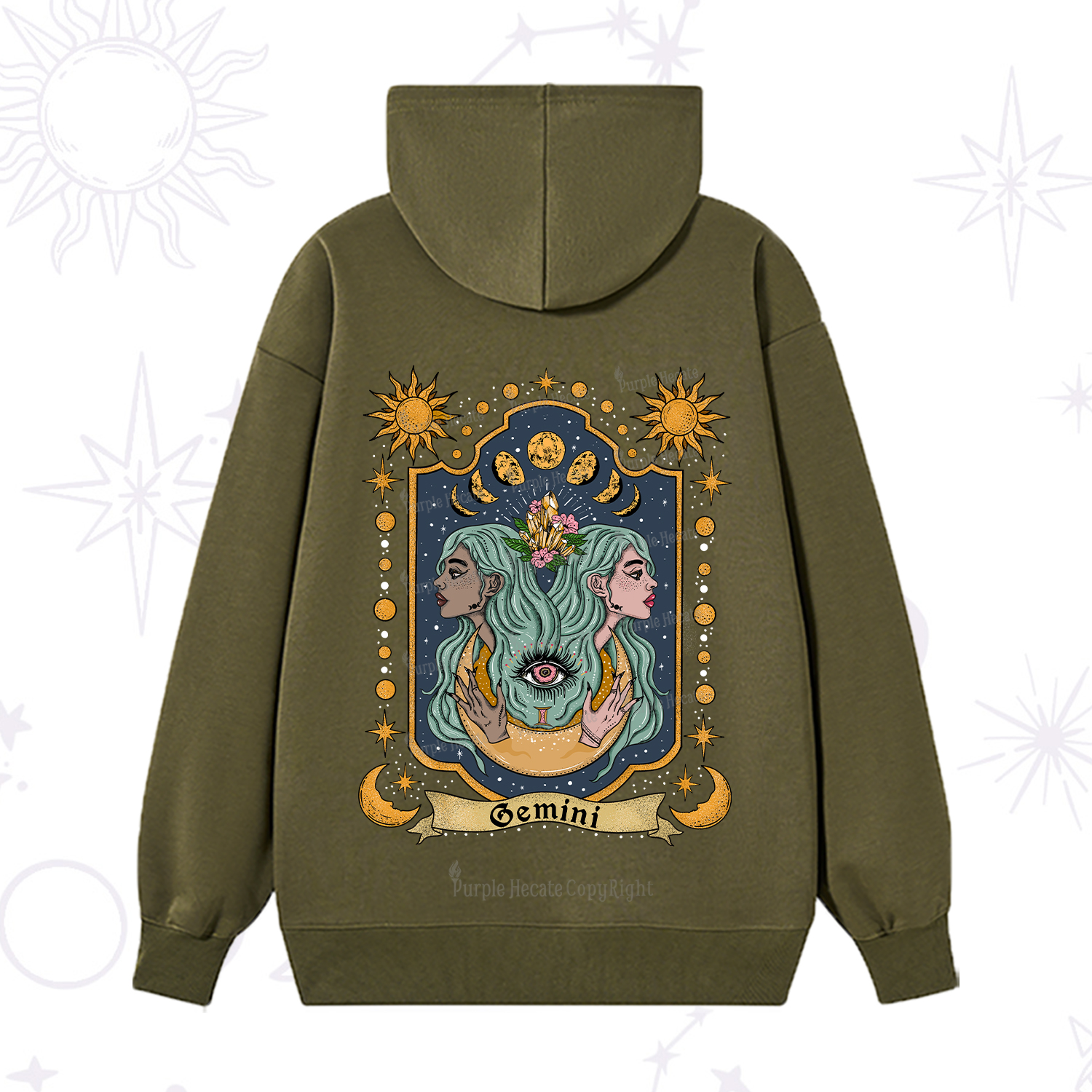 Purplehecate Gemini Zodiac Hoodie