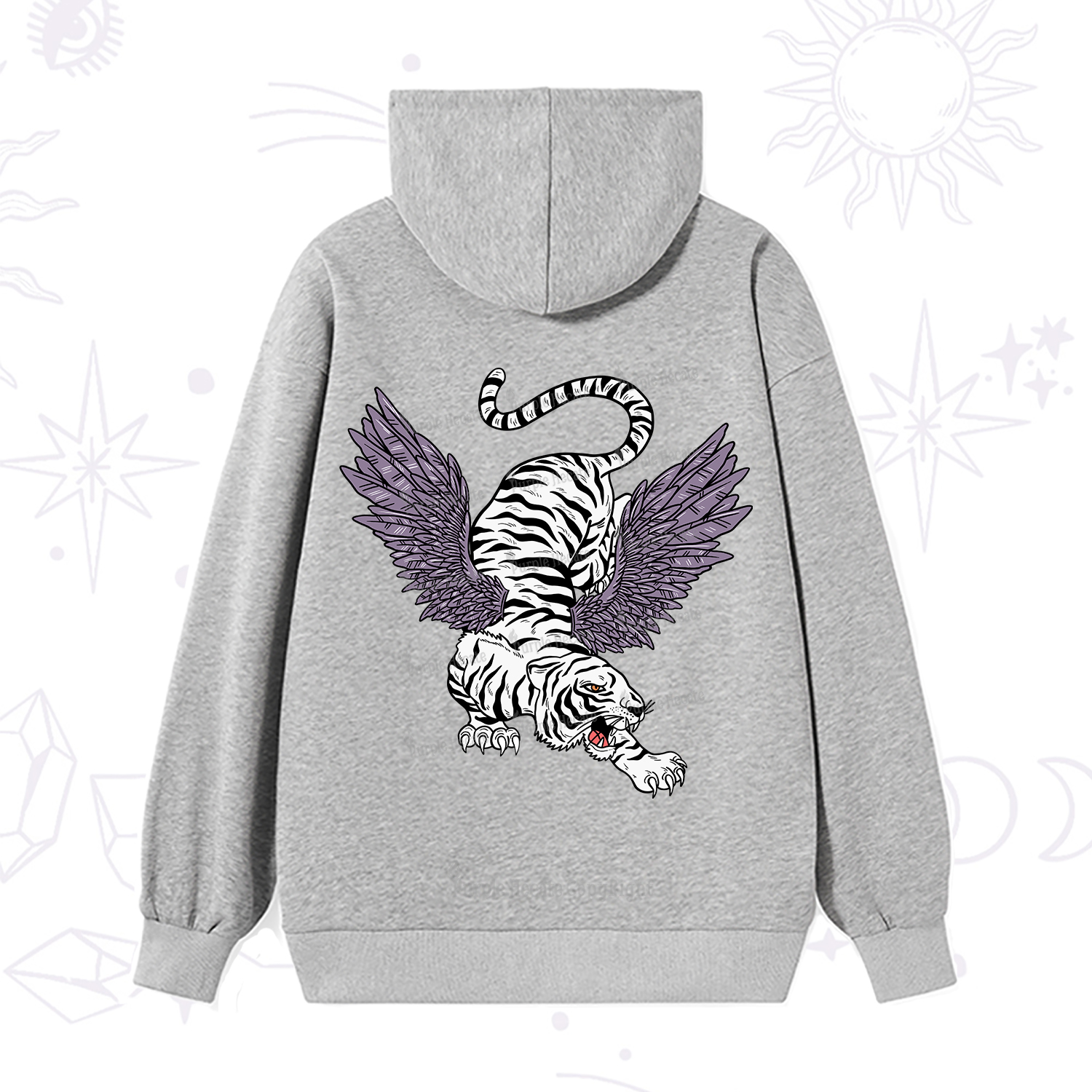 Purplehecate Tiger With Wings Hoodie