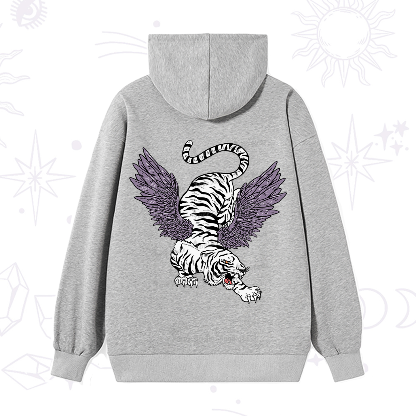 Purplehecate Tiger With Wings Hoodie