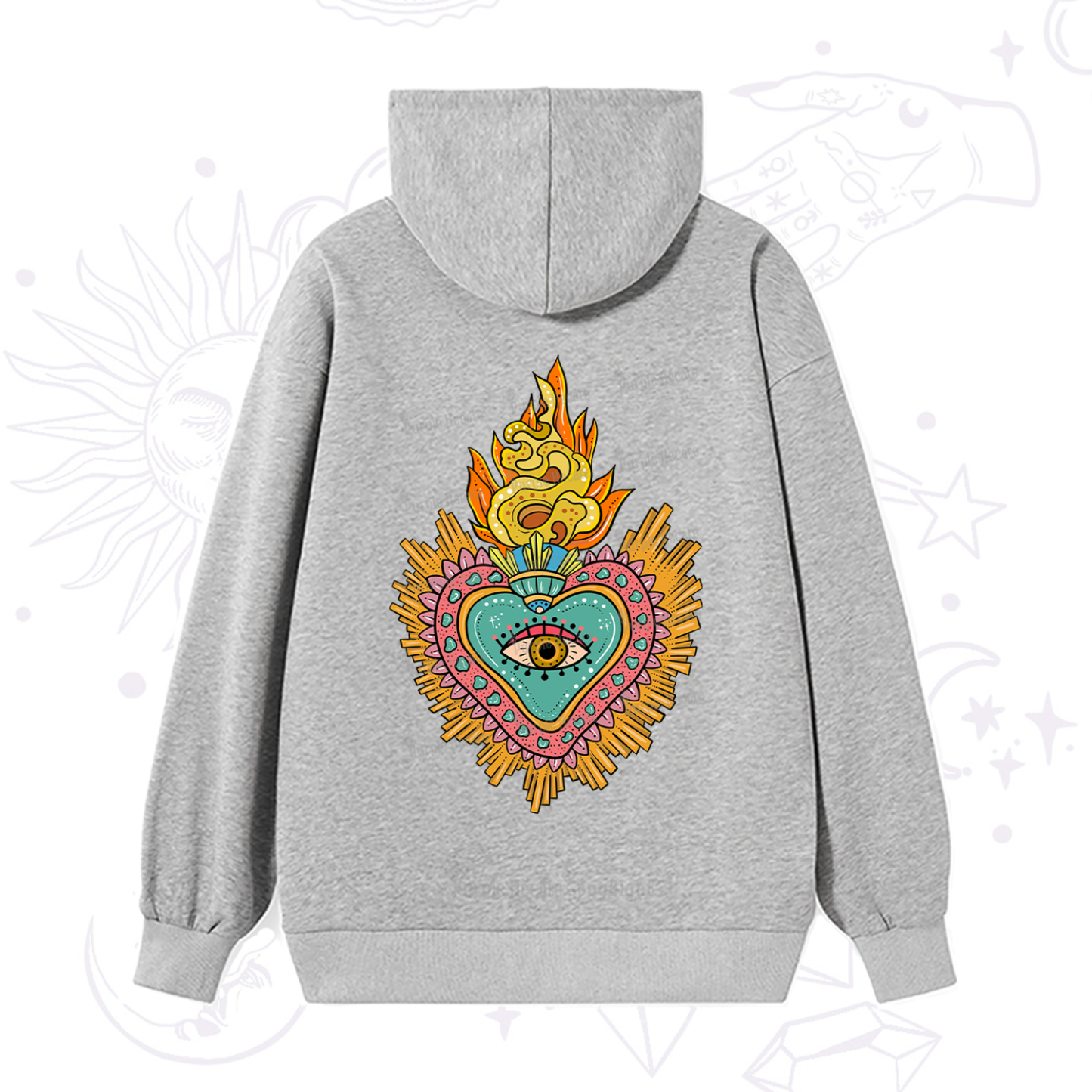 Purplehecate Rainbow Sacred Heart Hoodie