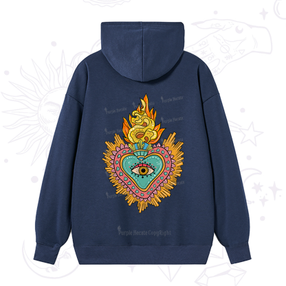 Purplehecate Rainbow Sacred Heart Hoodie