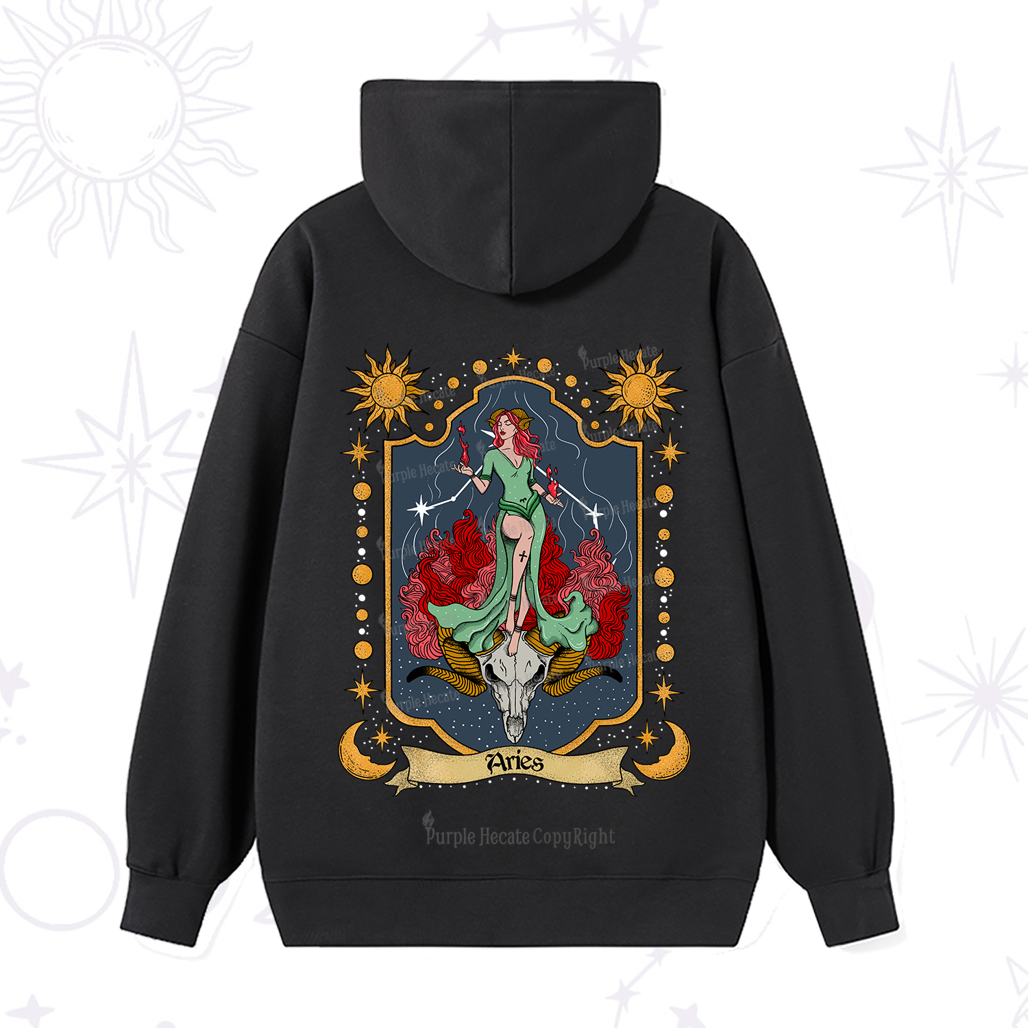 Purplehecate Aries Zodiac Hoodie