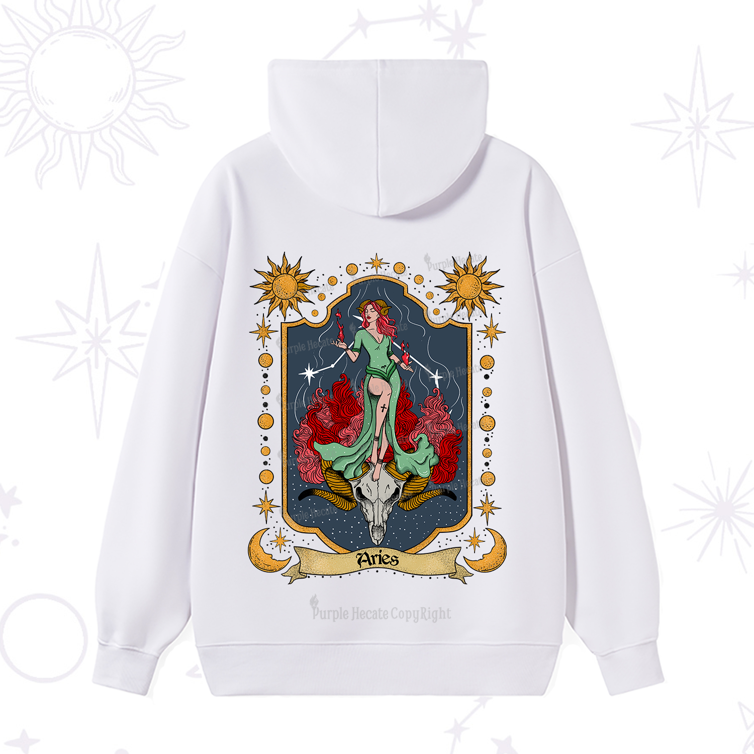 Purplehecate Aries Zodiac Hoodie