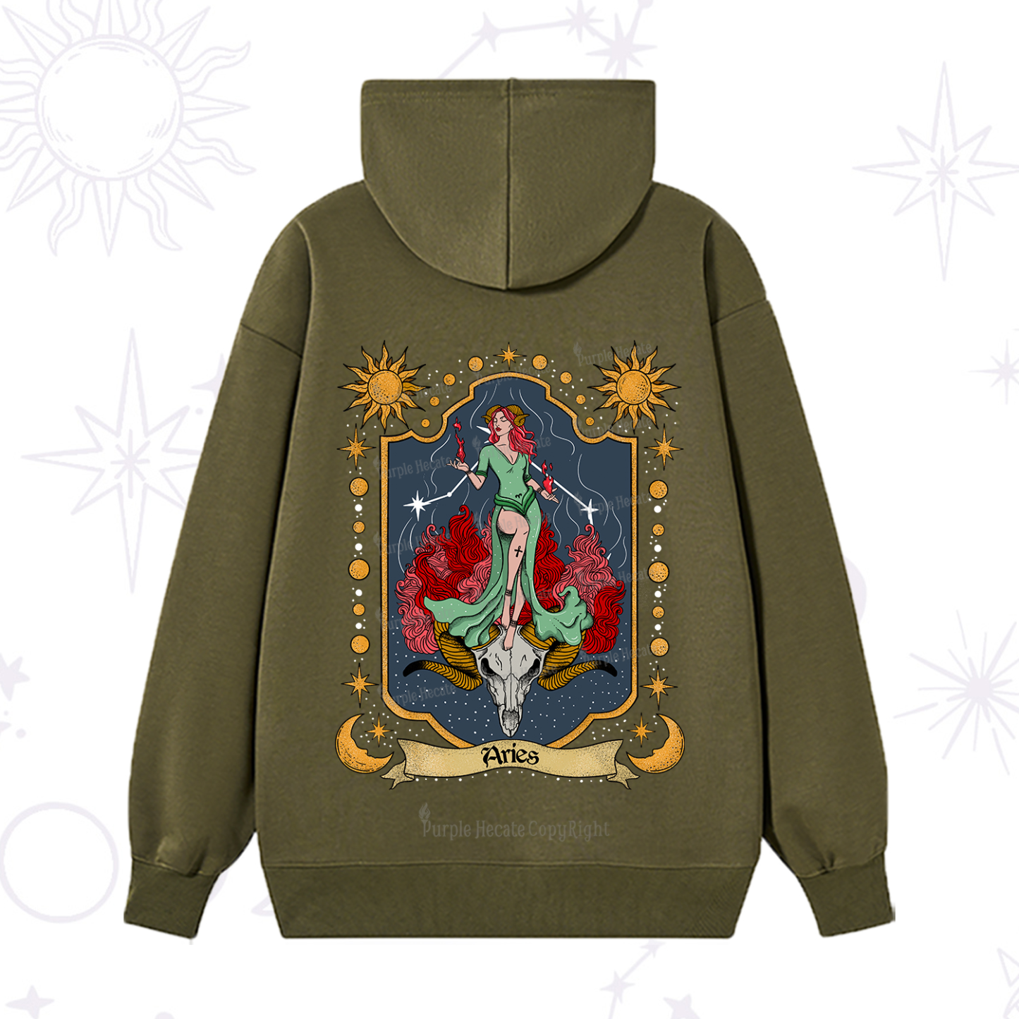 Purplehecate Aries Zodiac Hoodie