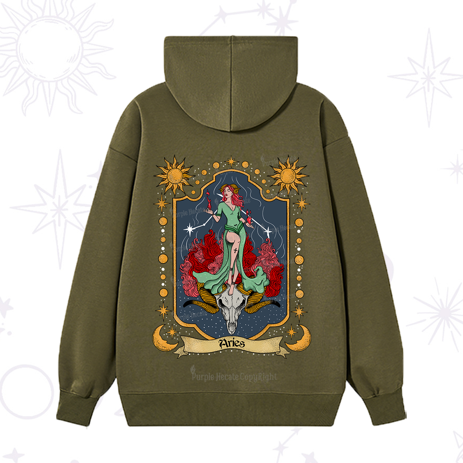Purplehecate Aries Zodiac Hoodie