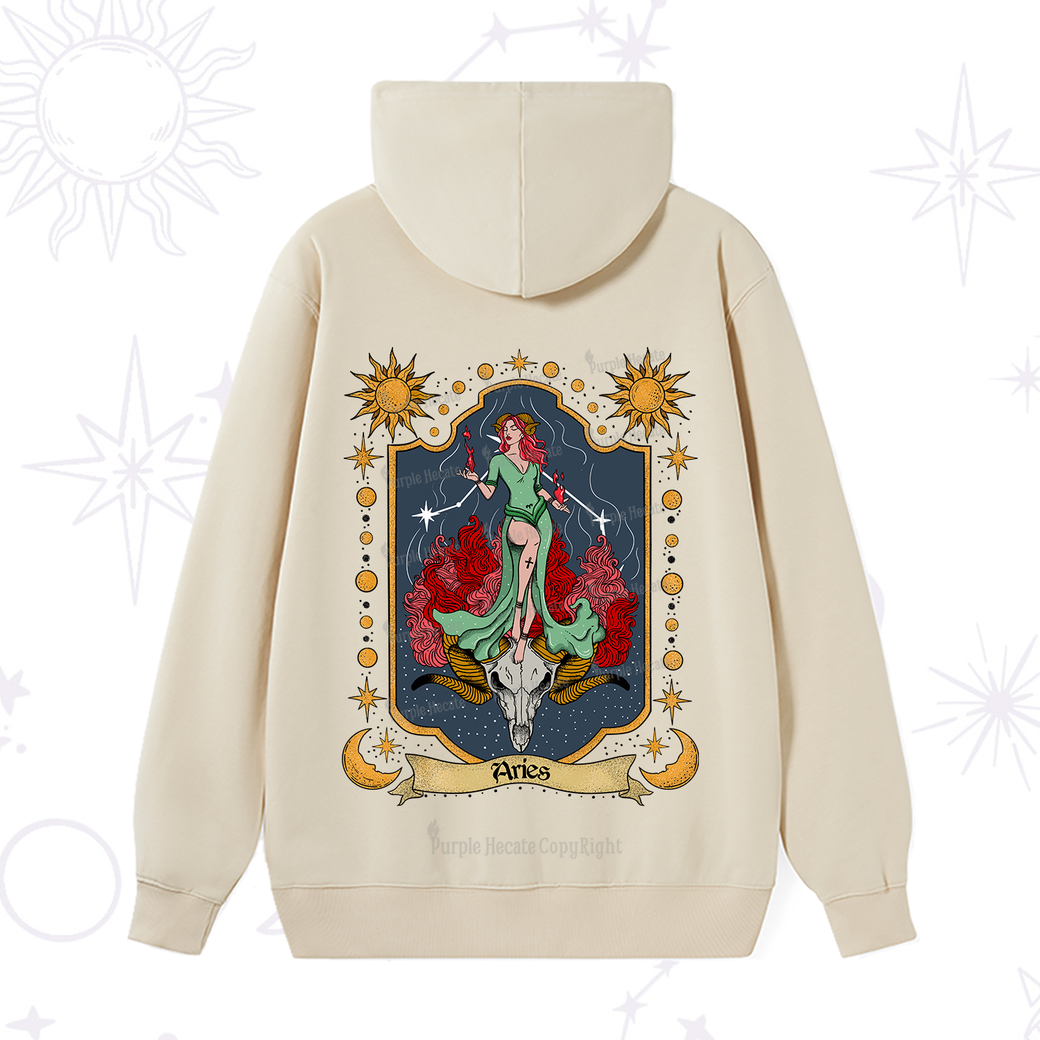 Purplehecate Aries Zodiac Hoodie