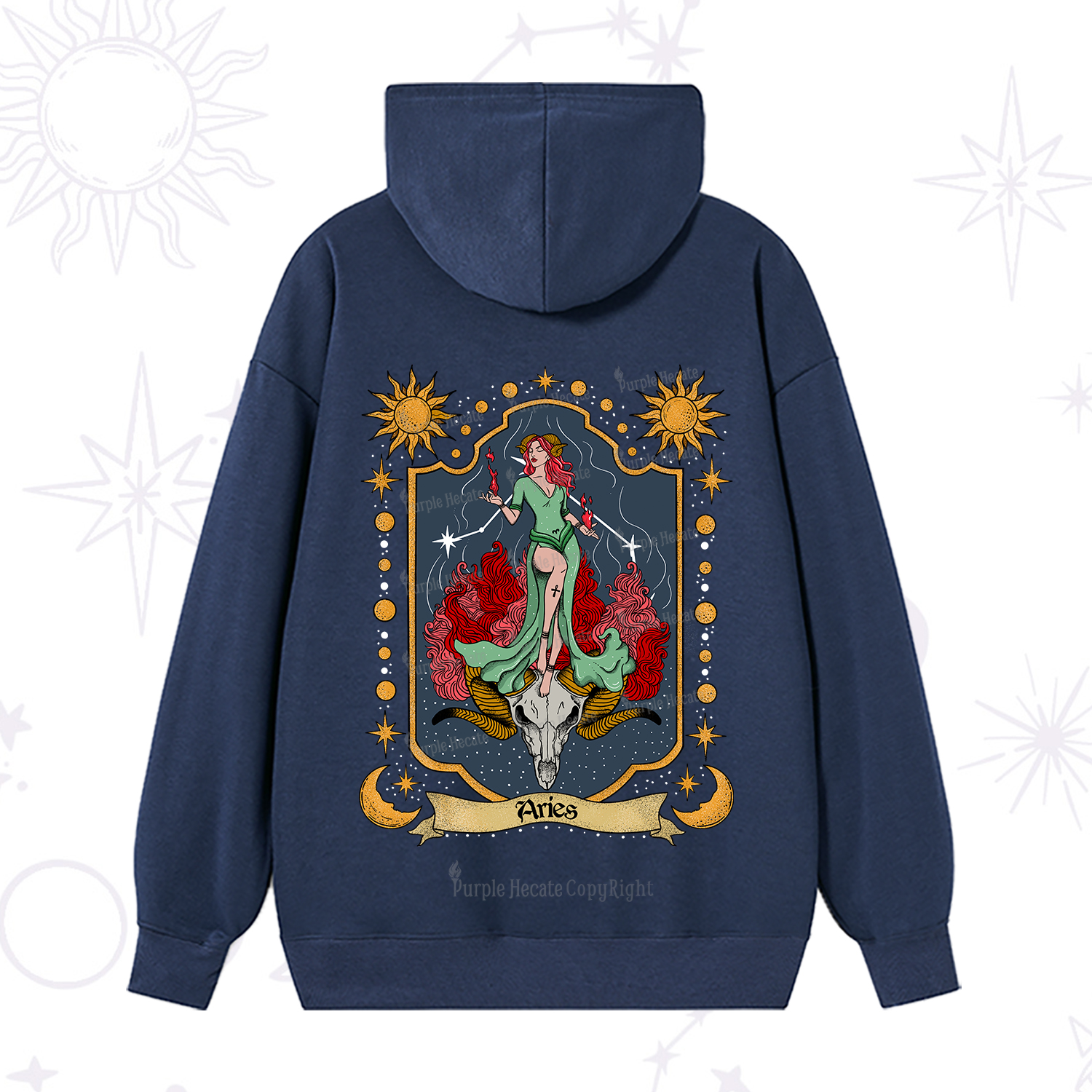 Purplehecate Aries Zodiac Hoodie