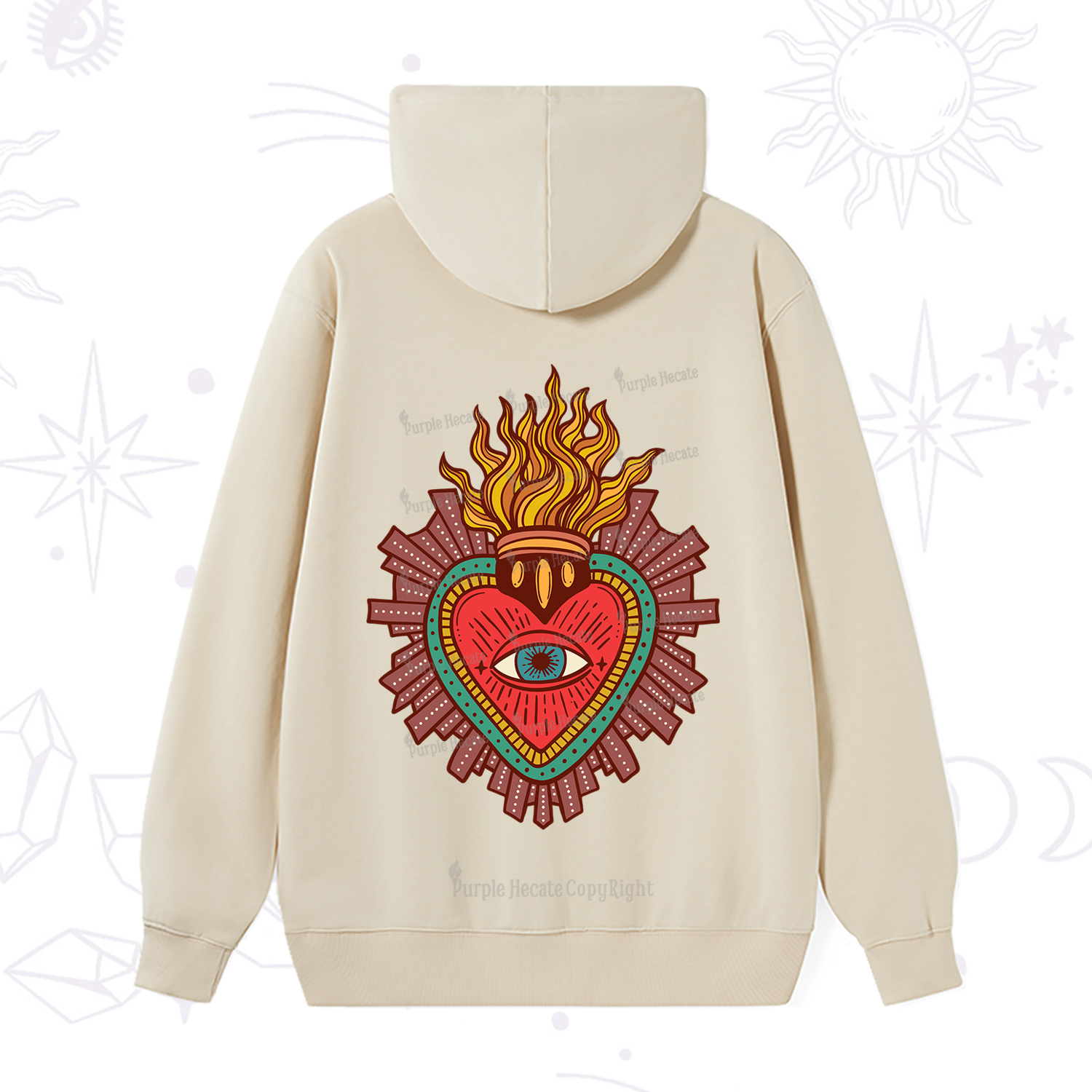 Purplehecate Sacred Heart Hoodie