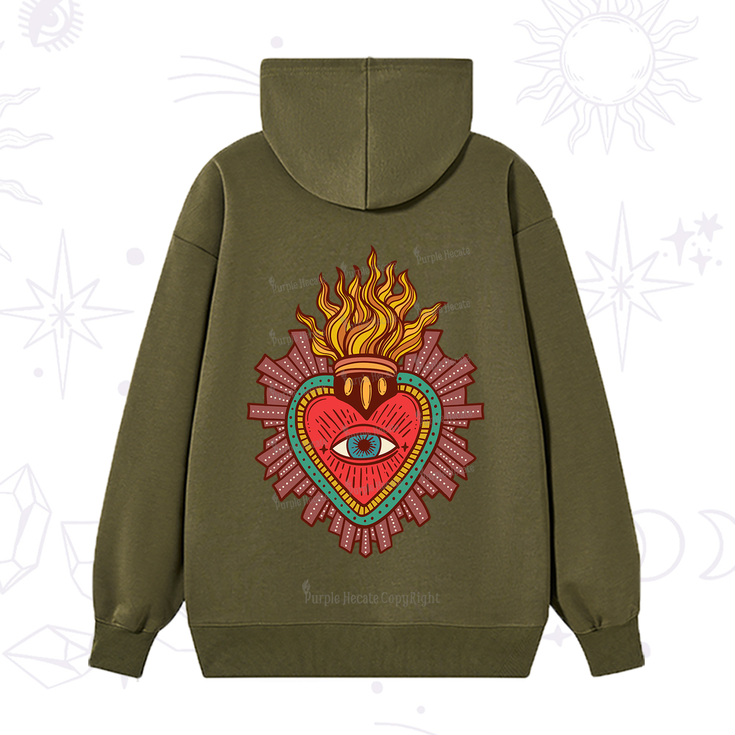 Purplehecate Sacred Heart Hoodie