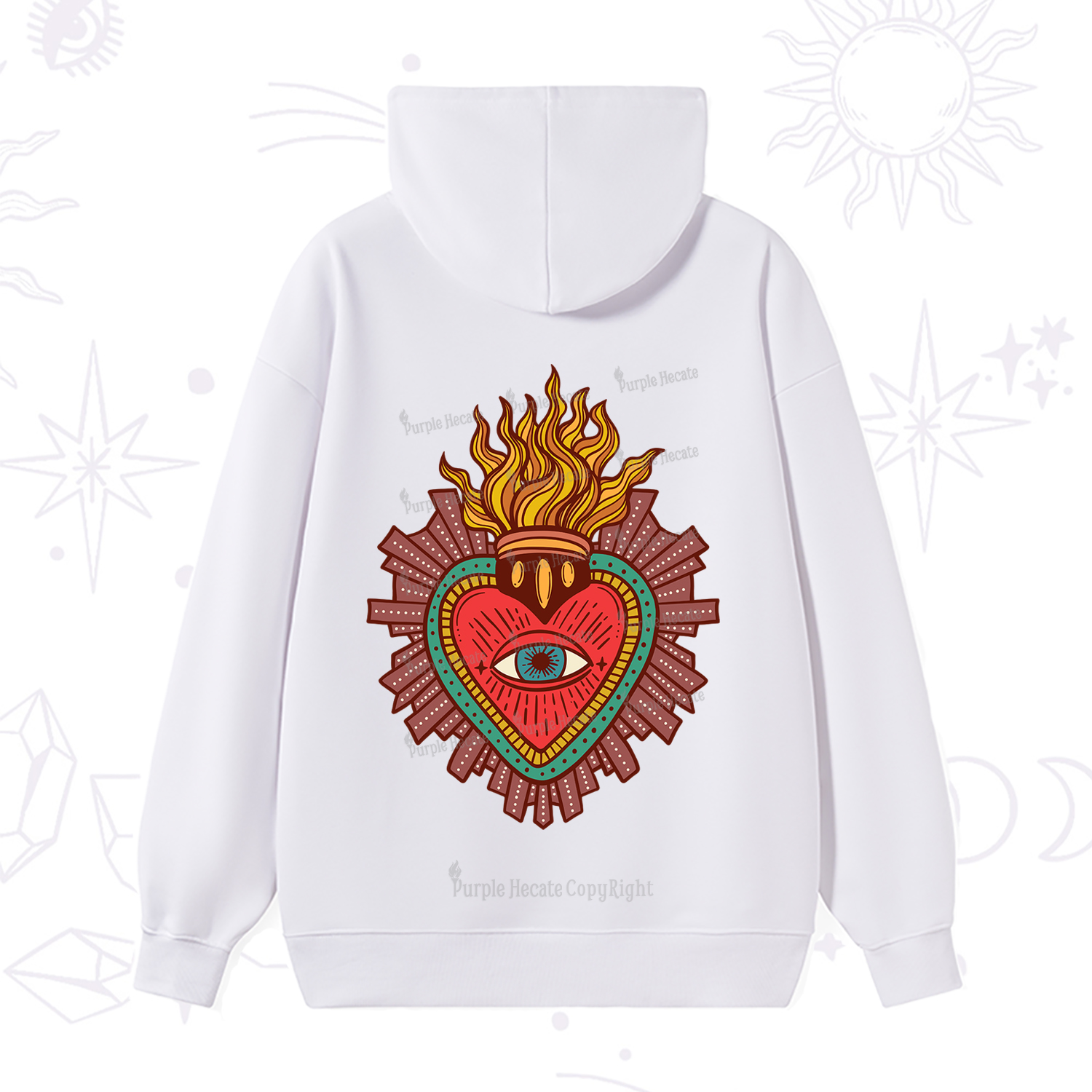 Purplehecate Sacred Heart Hoodie