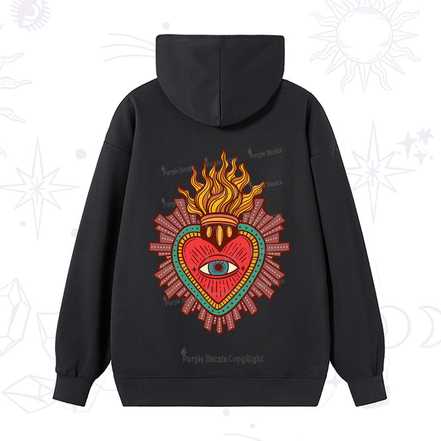 Purplehecate Sacred Heart Hoodie