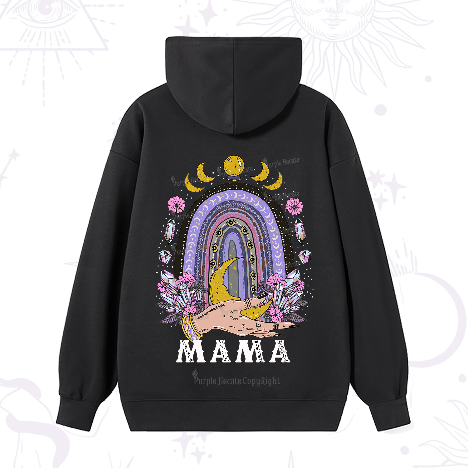 Purplehecate Gothic Mama Rainbow Hoodie