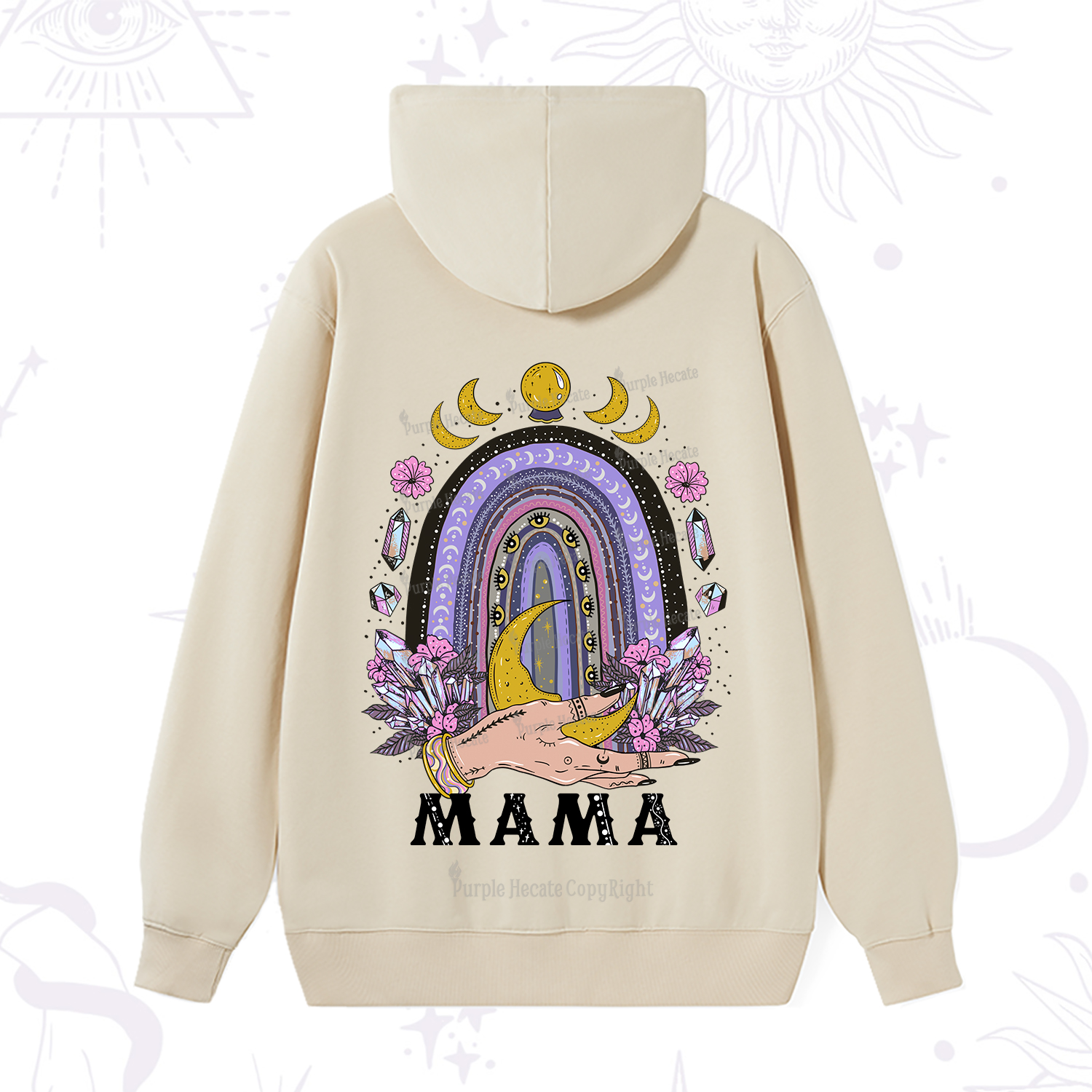Purplehecate Gothic Mama Rainbow Hoodie