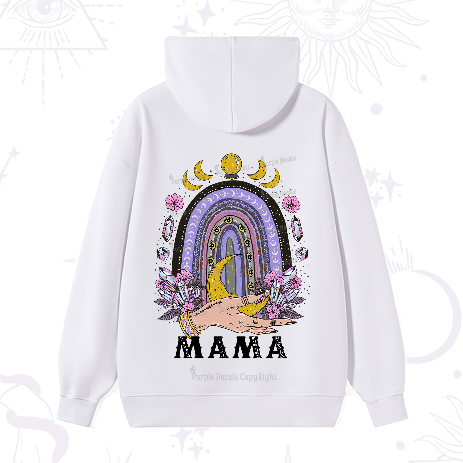 Purplehecate Gothic Mama Rainbow Hoodie