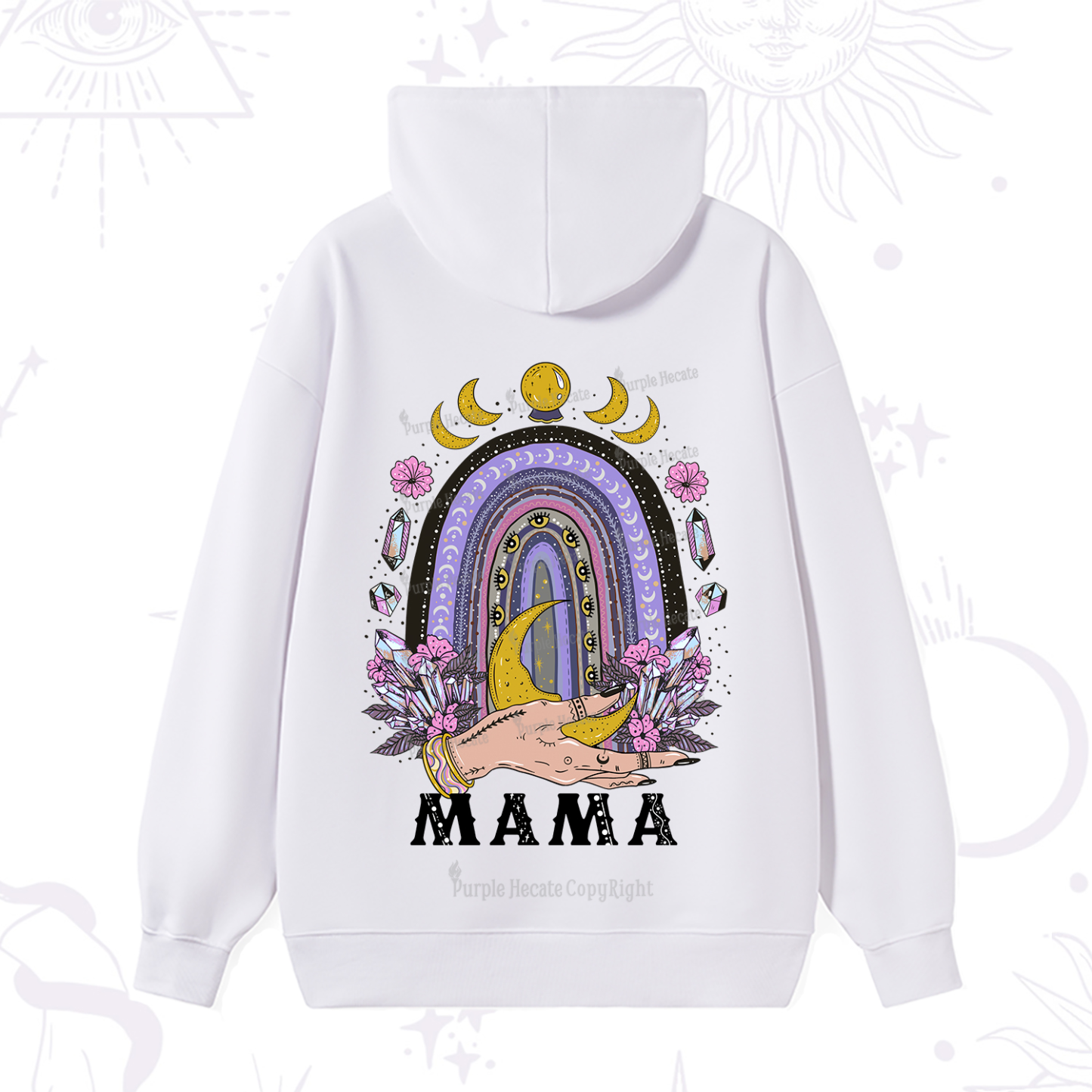 Purplehecate Gothic Mama Rainbow Hoodie
