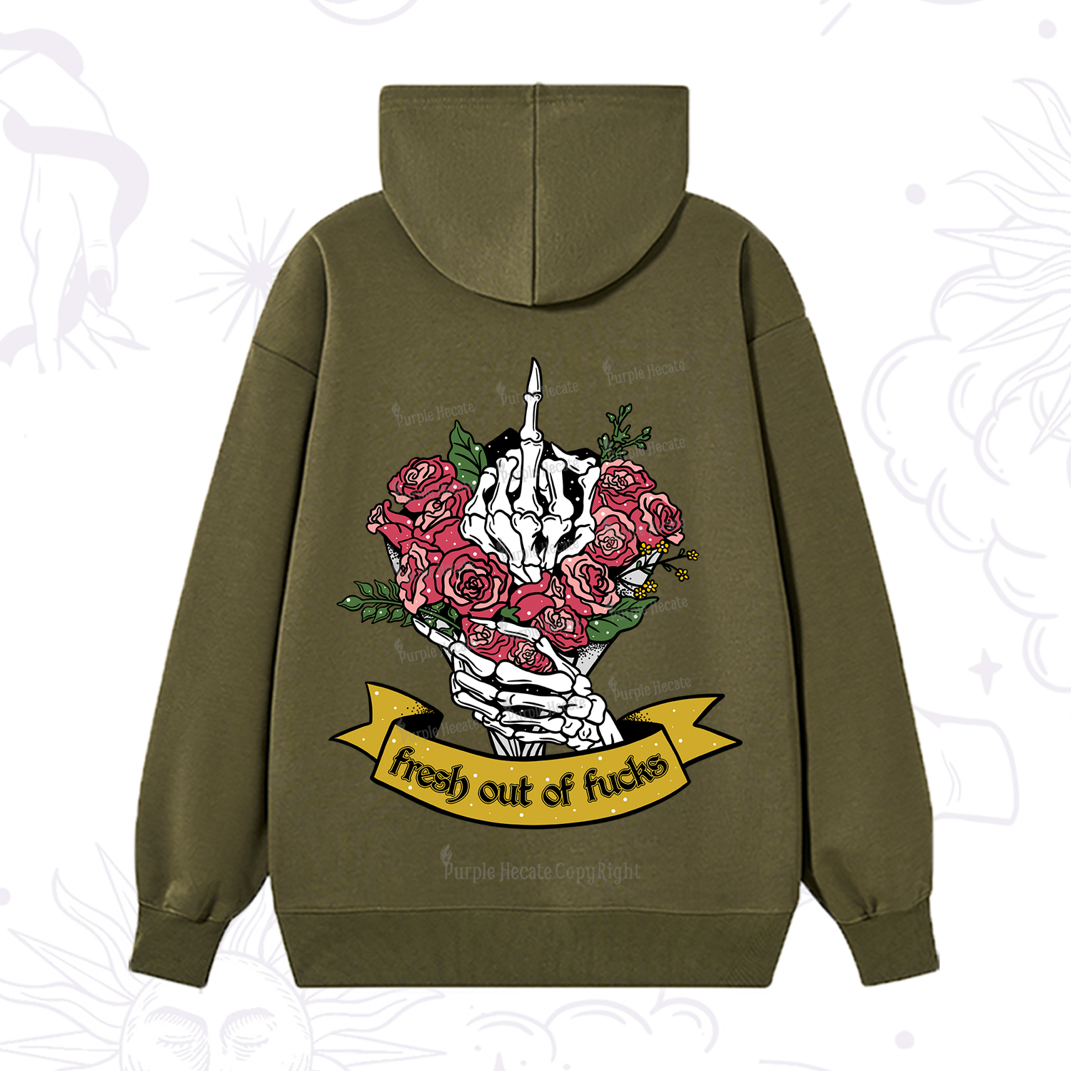 Purplehecate Fresh Out Of Fucks Hoodie