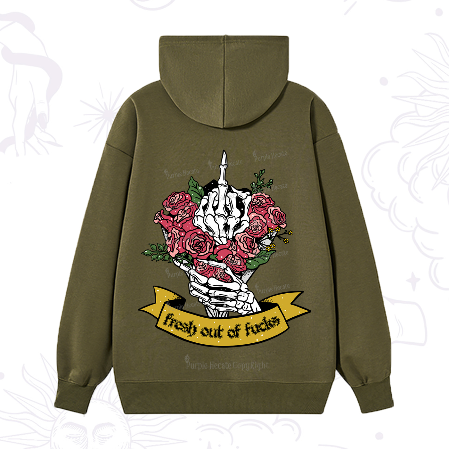 Purplehecate Fresh Out Of Fucks Hoodie