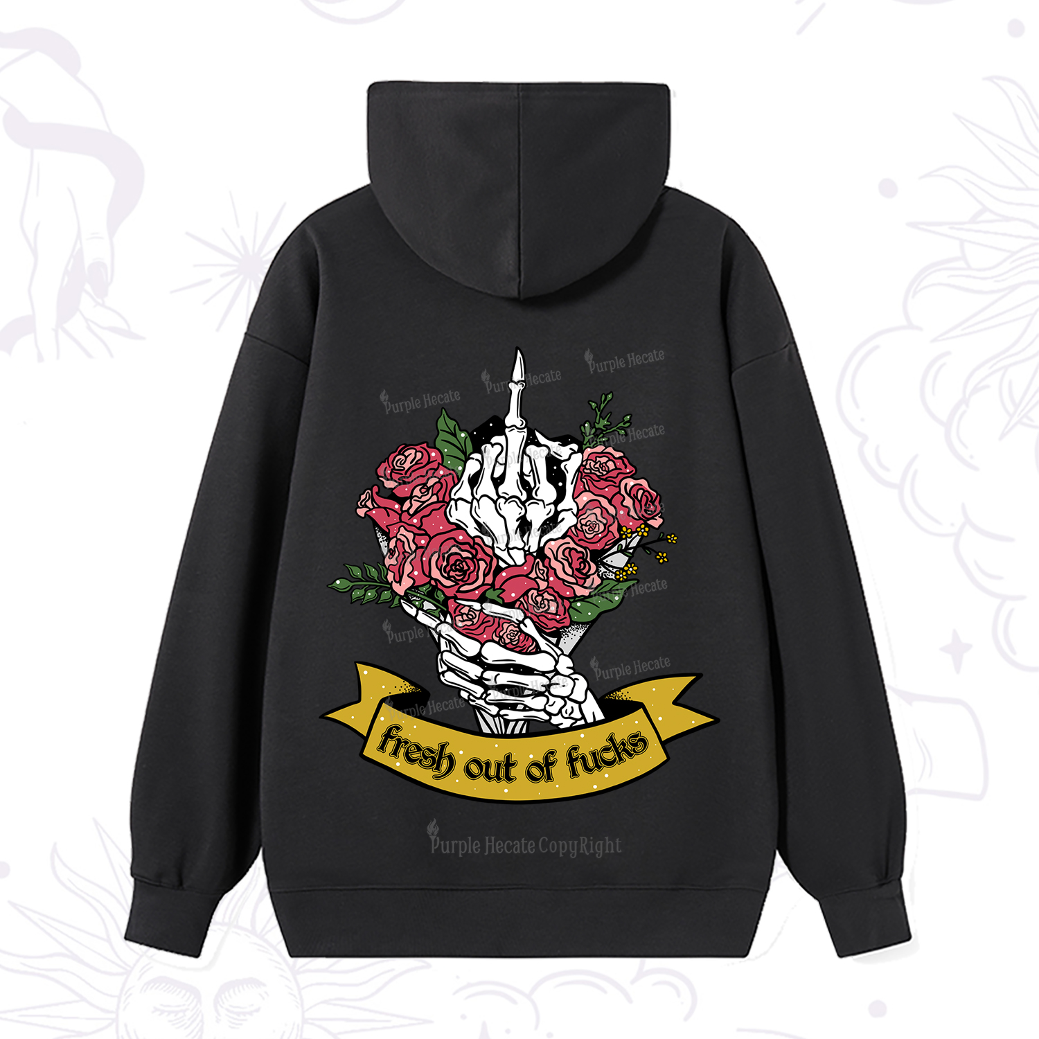 Purplehecate Fresh Out Of Fucks Hoodie