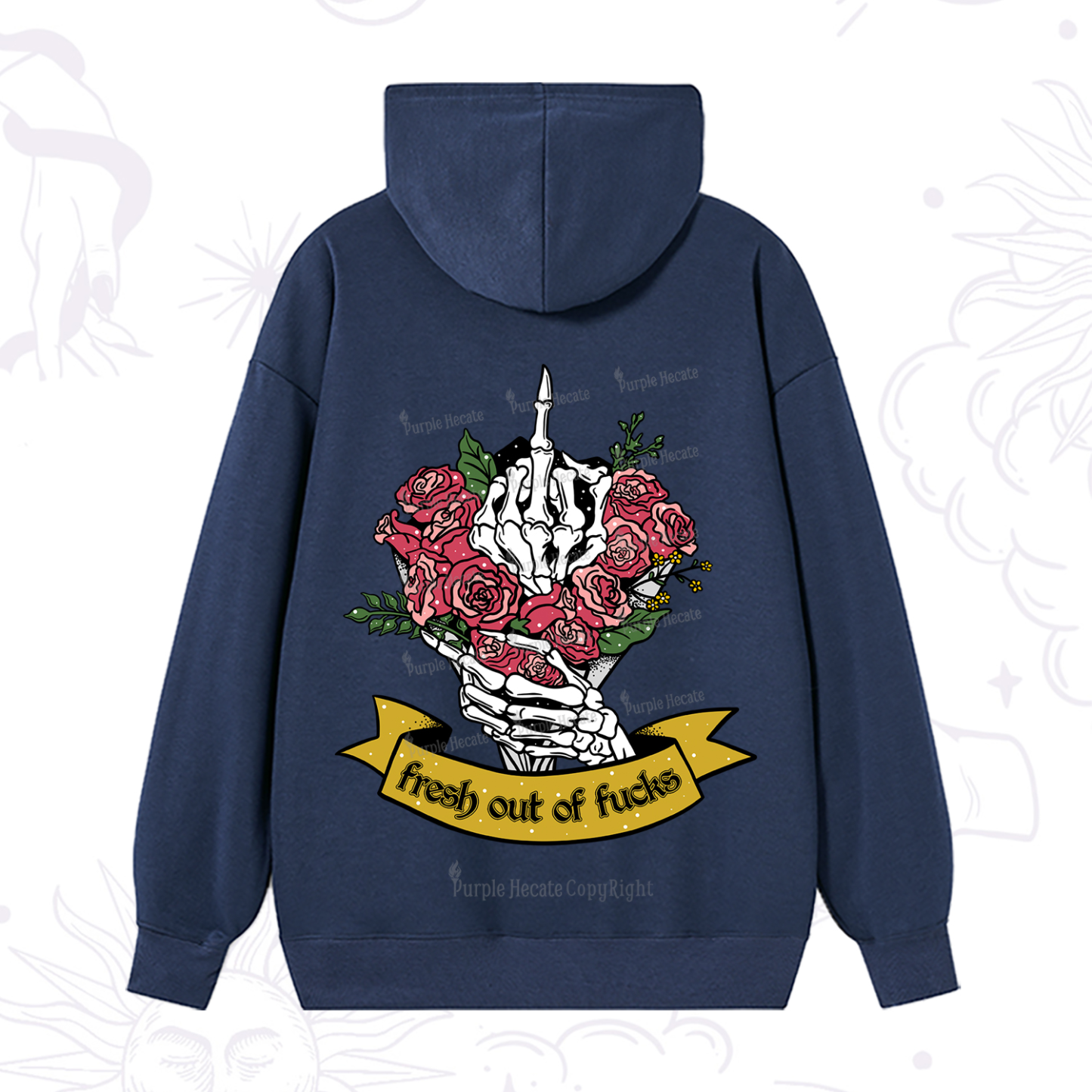 Purplehecate Fresh Out Of Fucks Hoodie