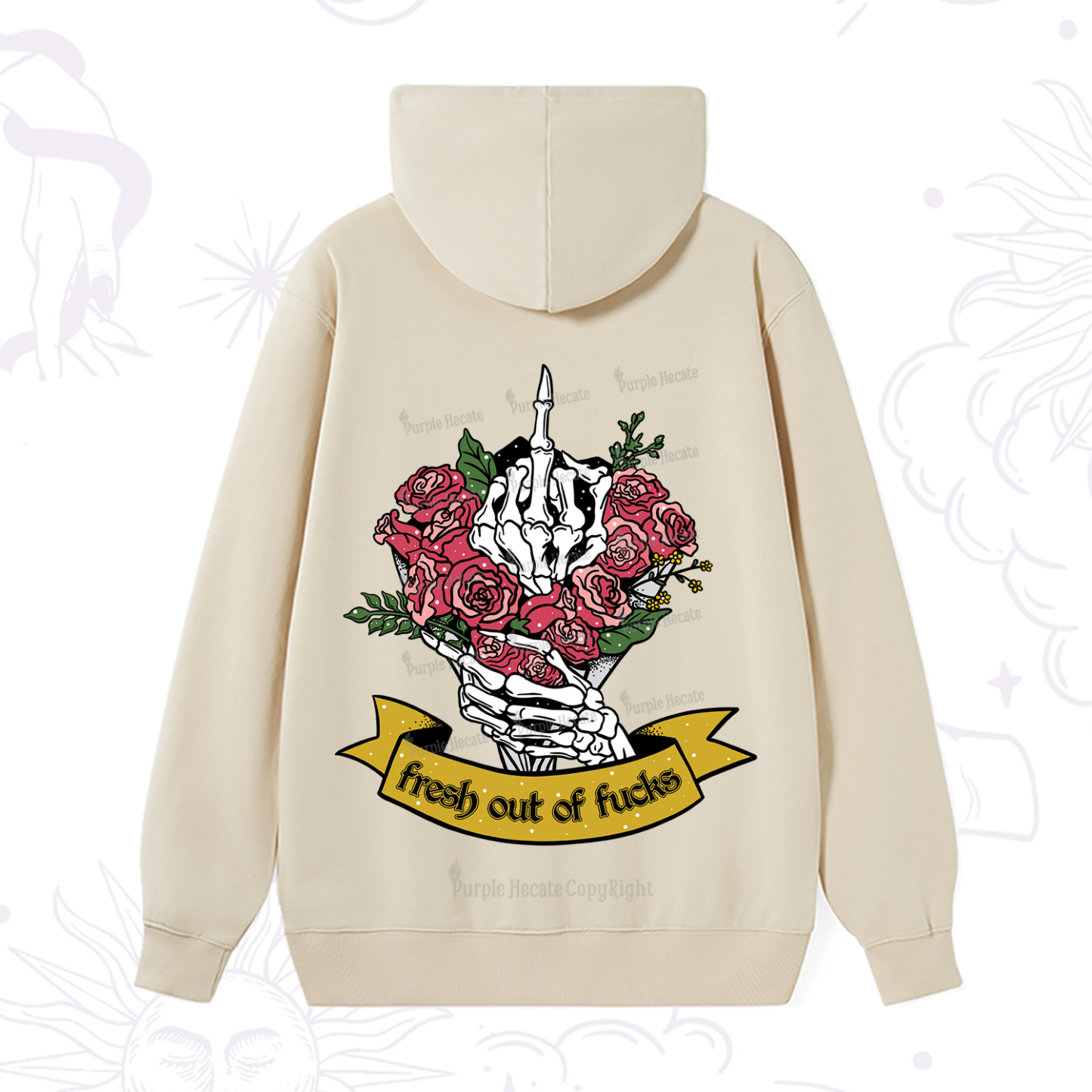 Purplehecate Fresh Out Of Fucks Hoodie