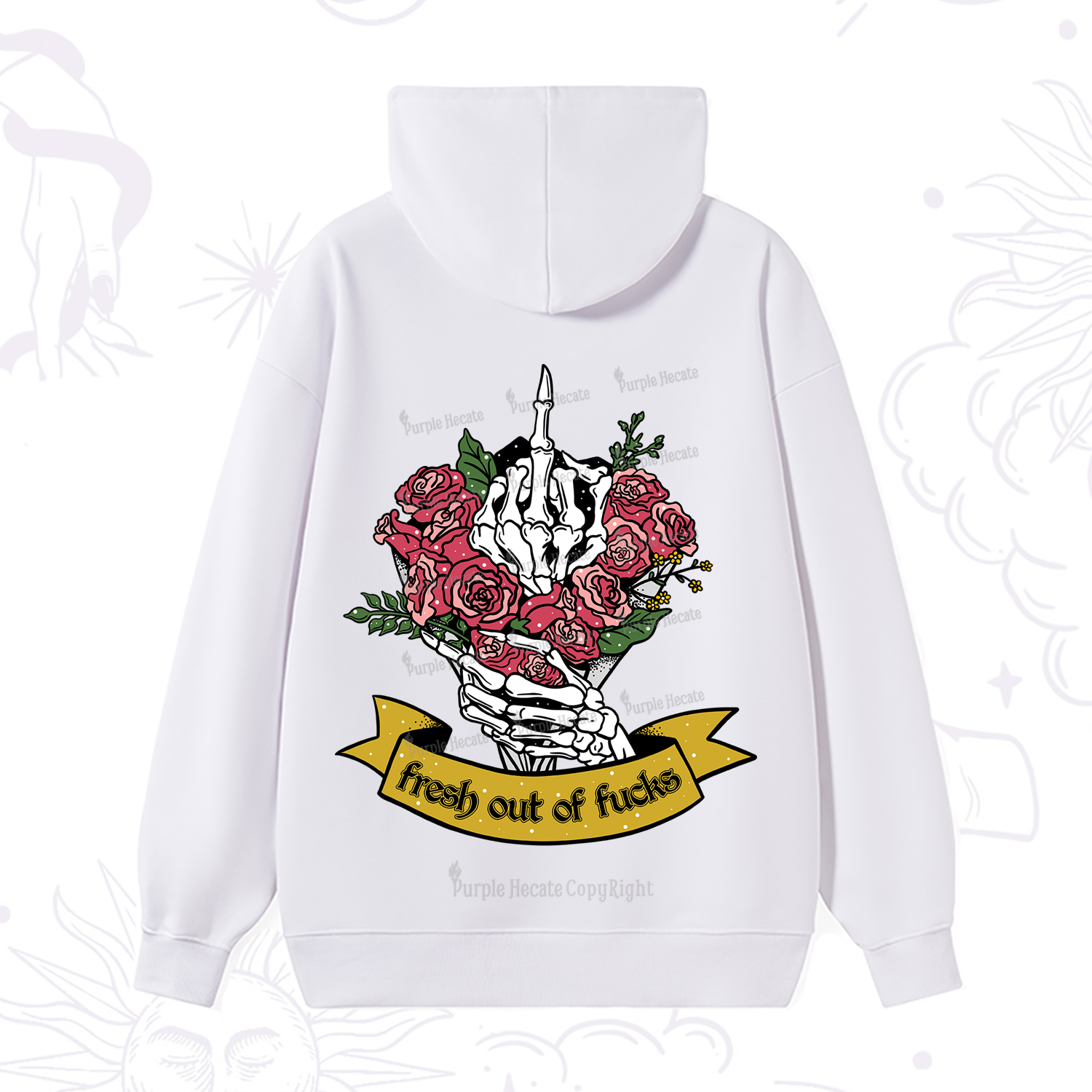 Purplehecate Fresh Out Of Fucks Hoodie