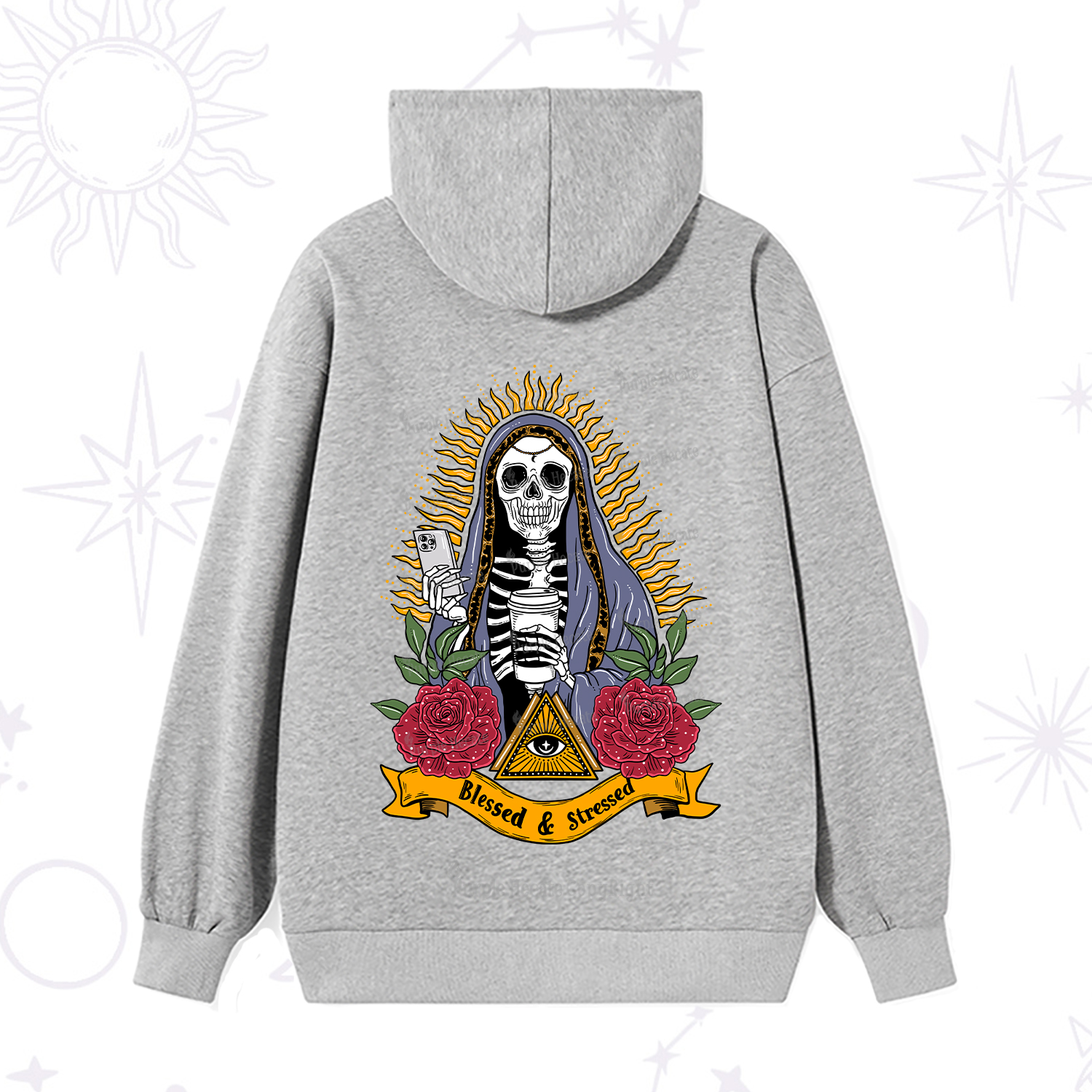 Purplehecate Blessed And Stressed Hoodie