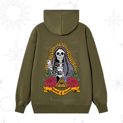 Purplehecate Blessed And Stressed Hoodie
