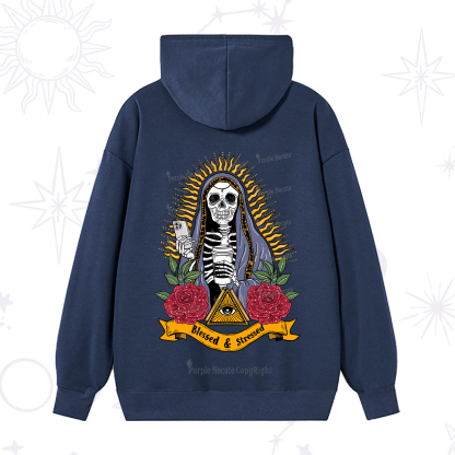 Purplehecate Blessed And Stressed Hoodie