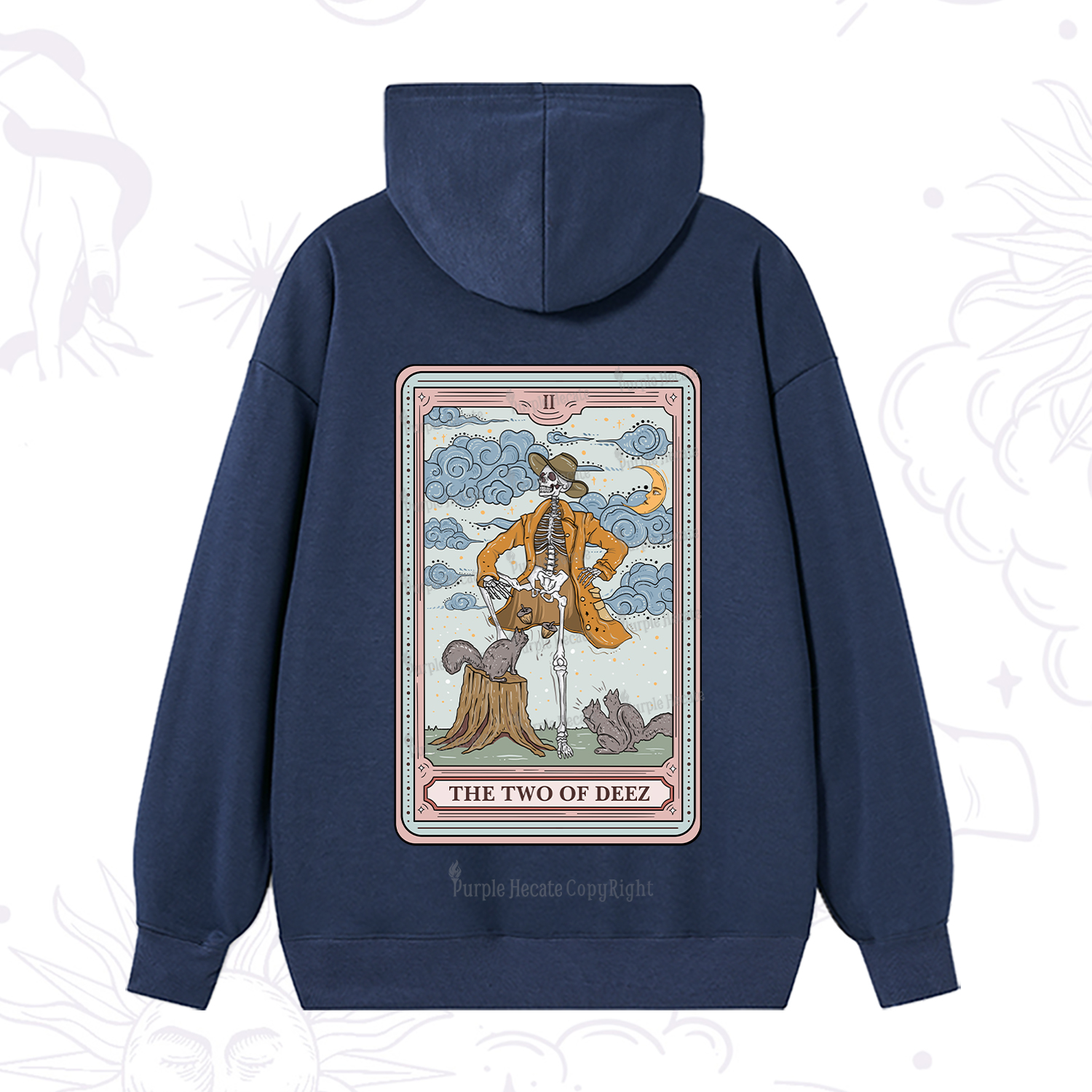Purplehecate The Two Of Deez Tarot Hoodie