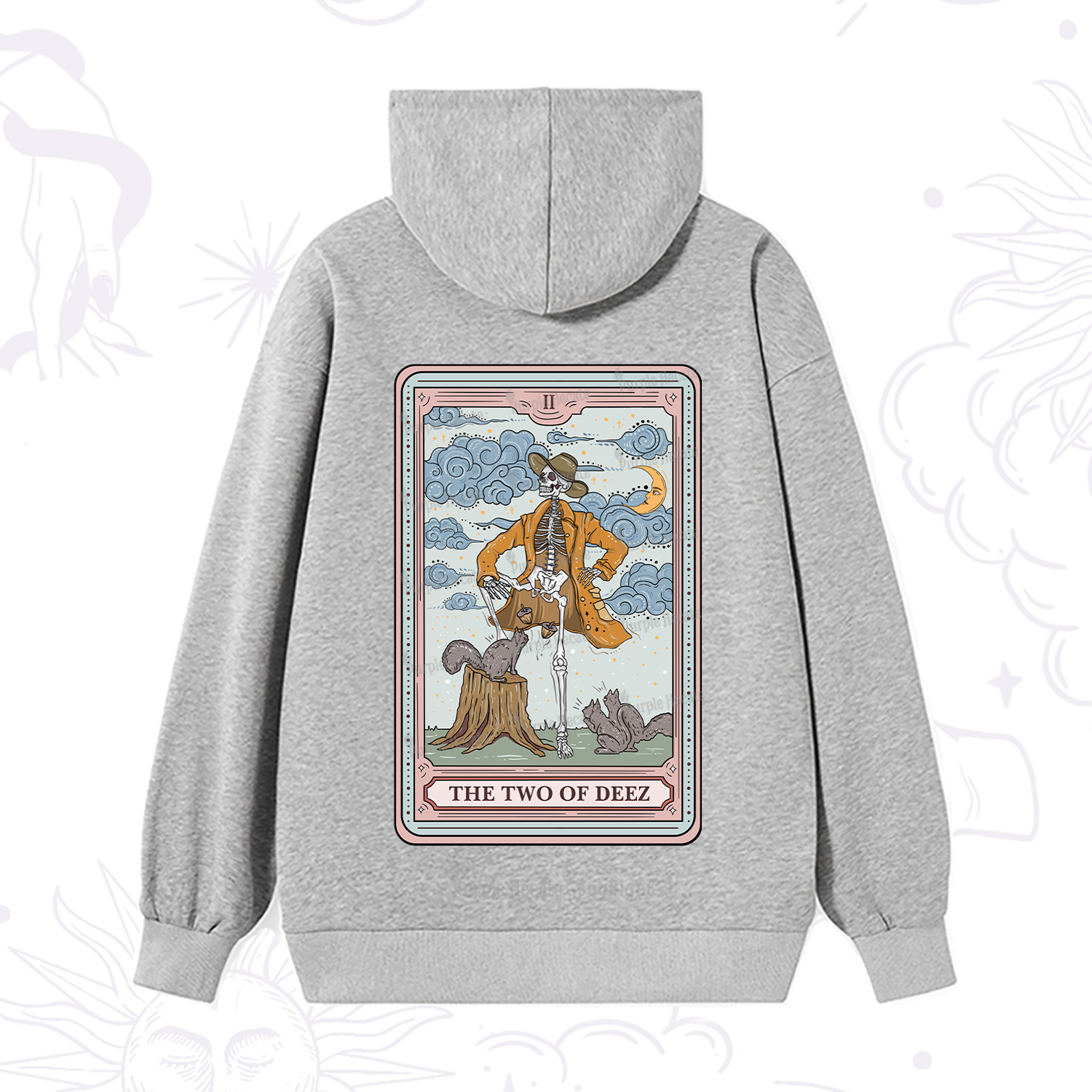 Purplehecate The Two Of Deez Tarot Hoodie