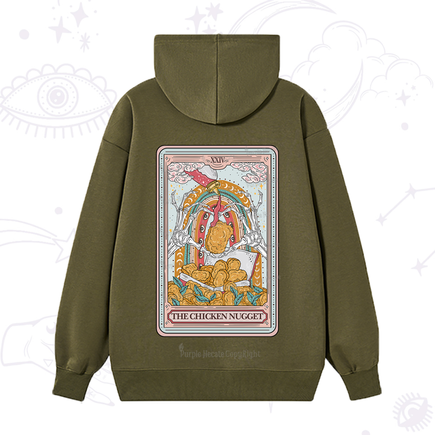 Purplehecate The Chicken Nugget Tarot Hoodie