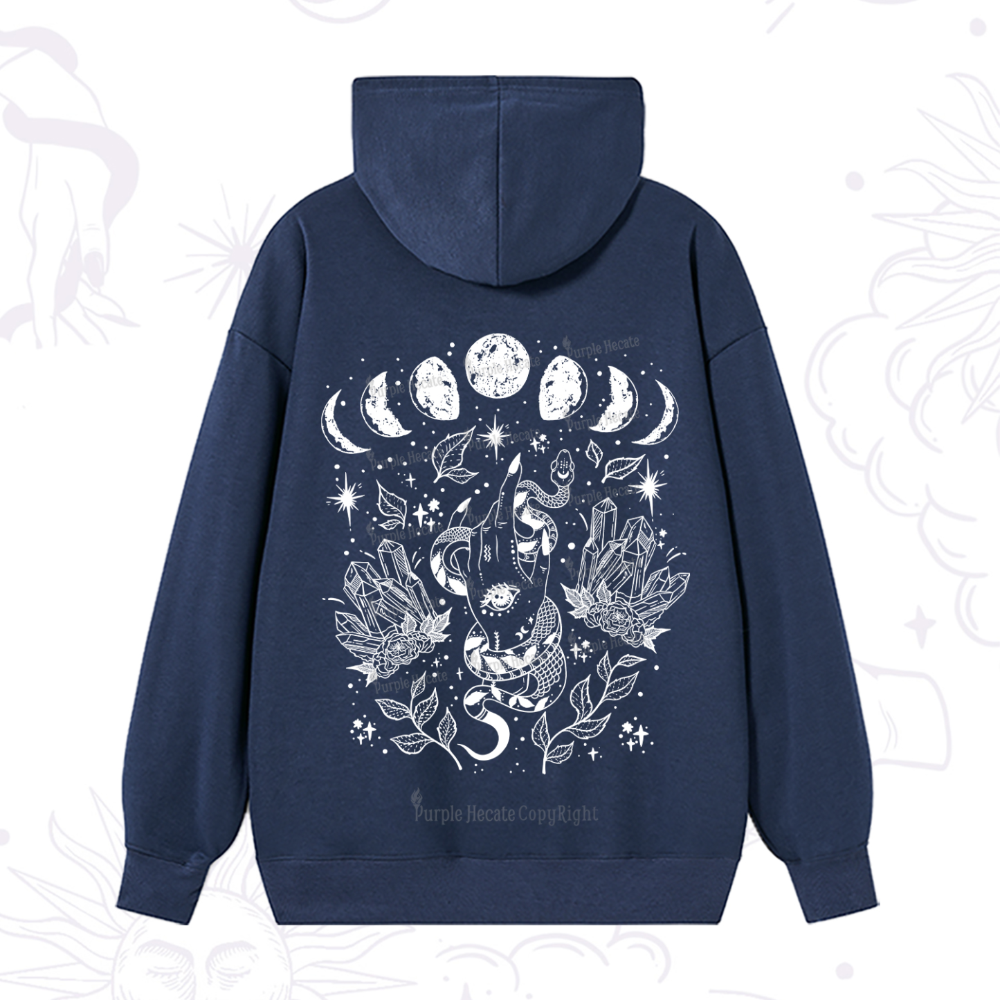 Purplehecate Reach For The Moon Hoodie