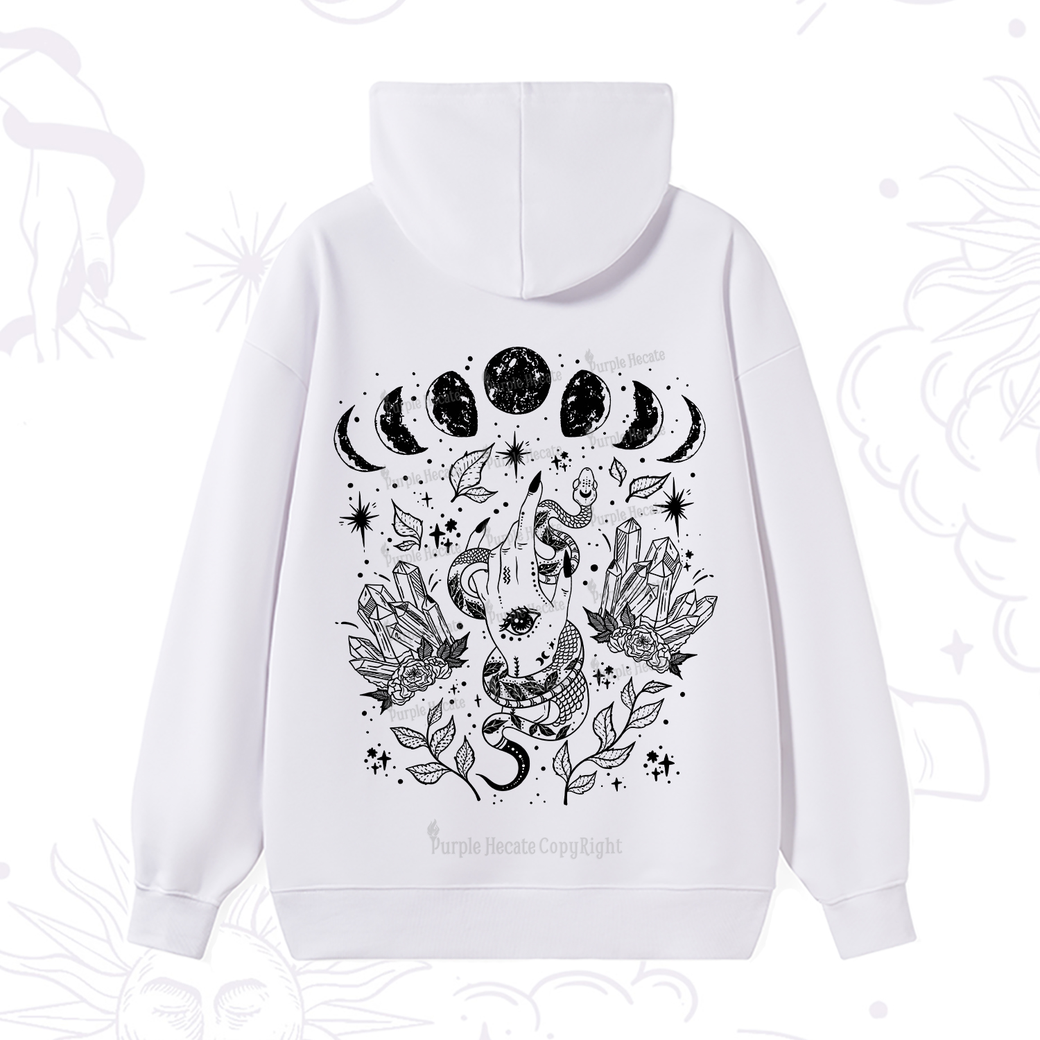 Purplehecate Reach For The Moon Hoodie