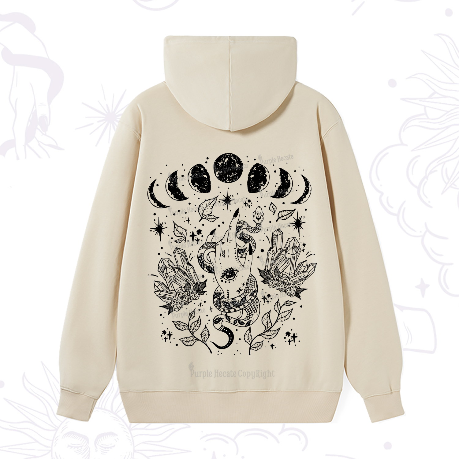 Purplehecate Reach For The Moon Hoodie