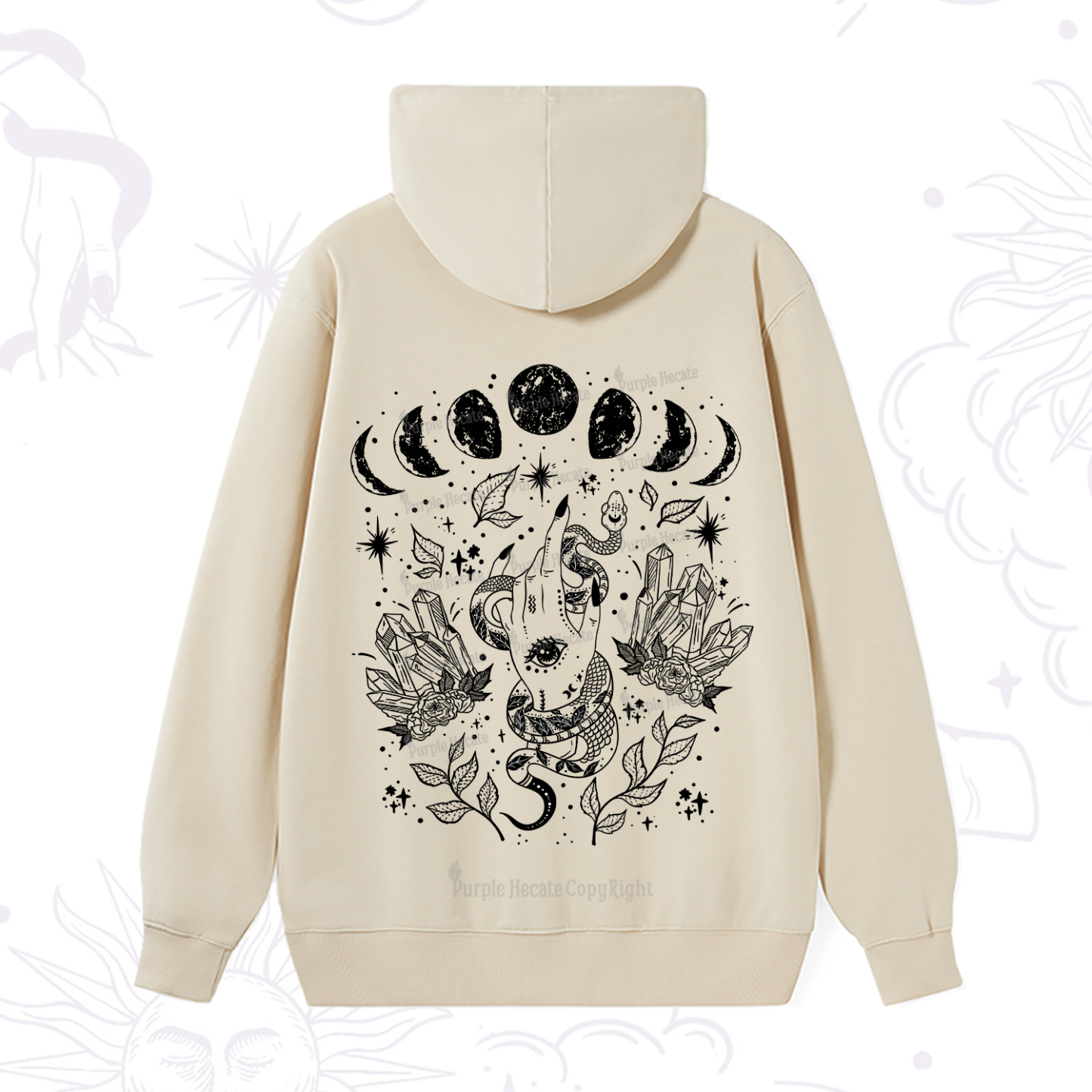 Purplehecate Reach For The Moon Hoodie