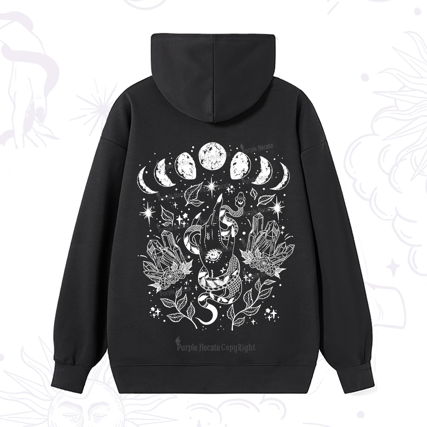 Purplehecate Reach For The Moon Hoodie