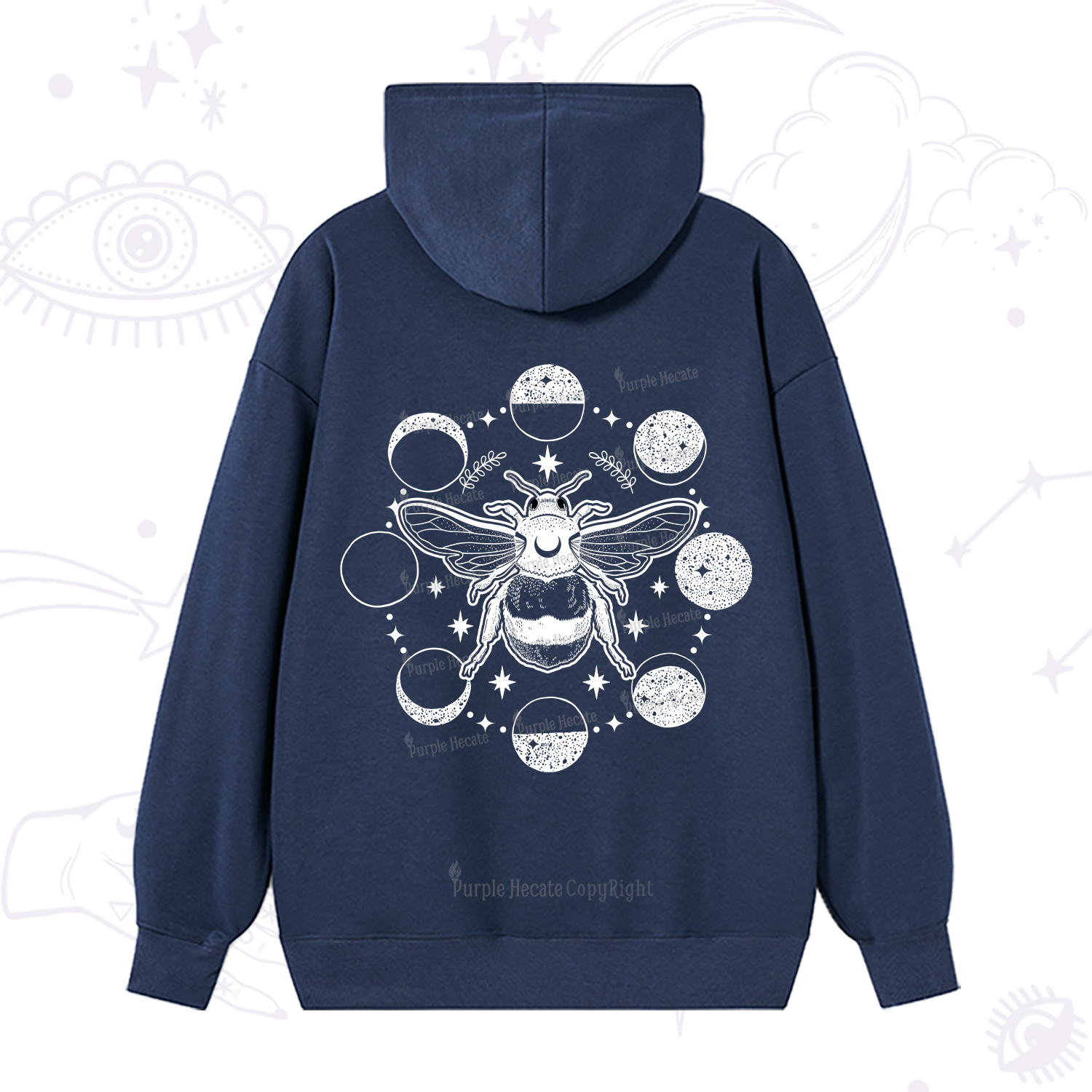 Purplehecate Moon Bee Hoodie