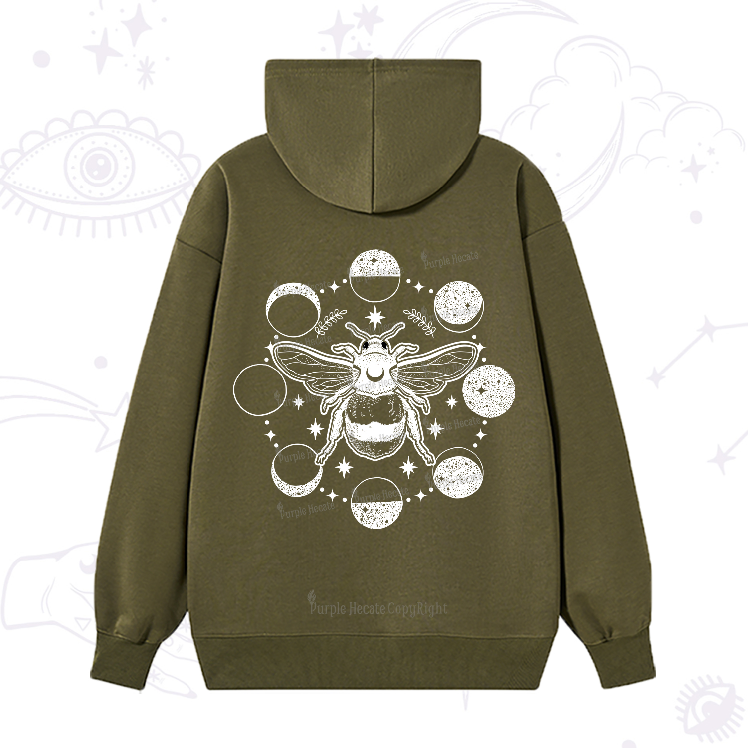 Purplehecate Moon Bee Hoodie