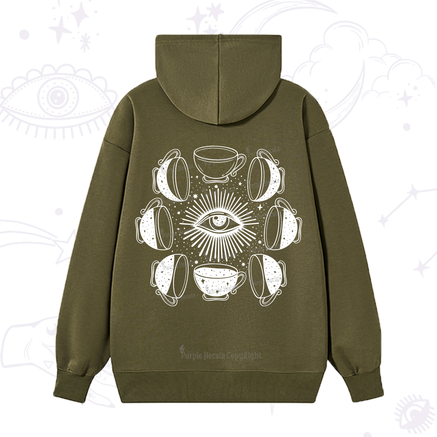 Purplehecate Moon Phase Coffee Hoodie