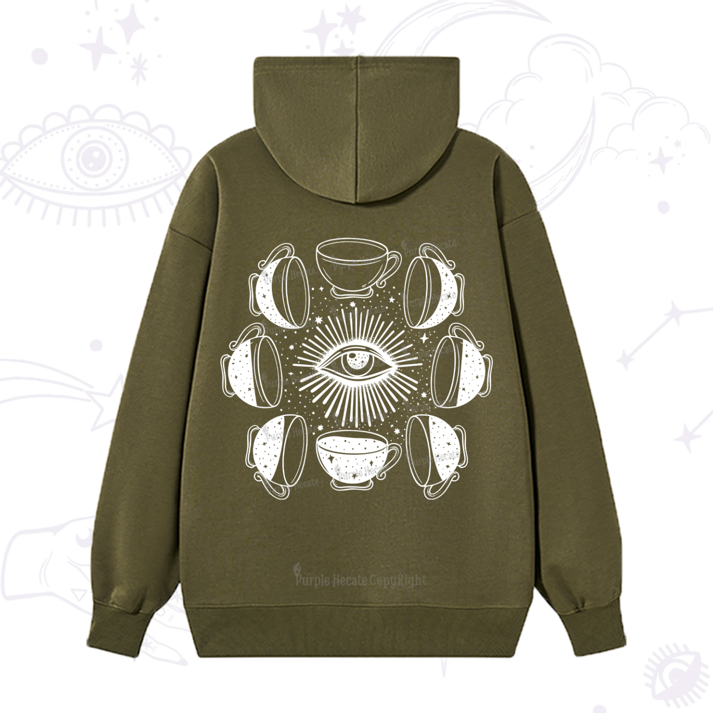 Purplehecate Moon Phase Coffee Hoodie